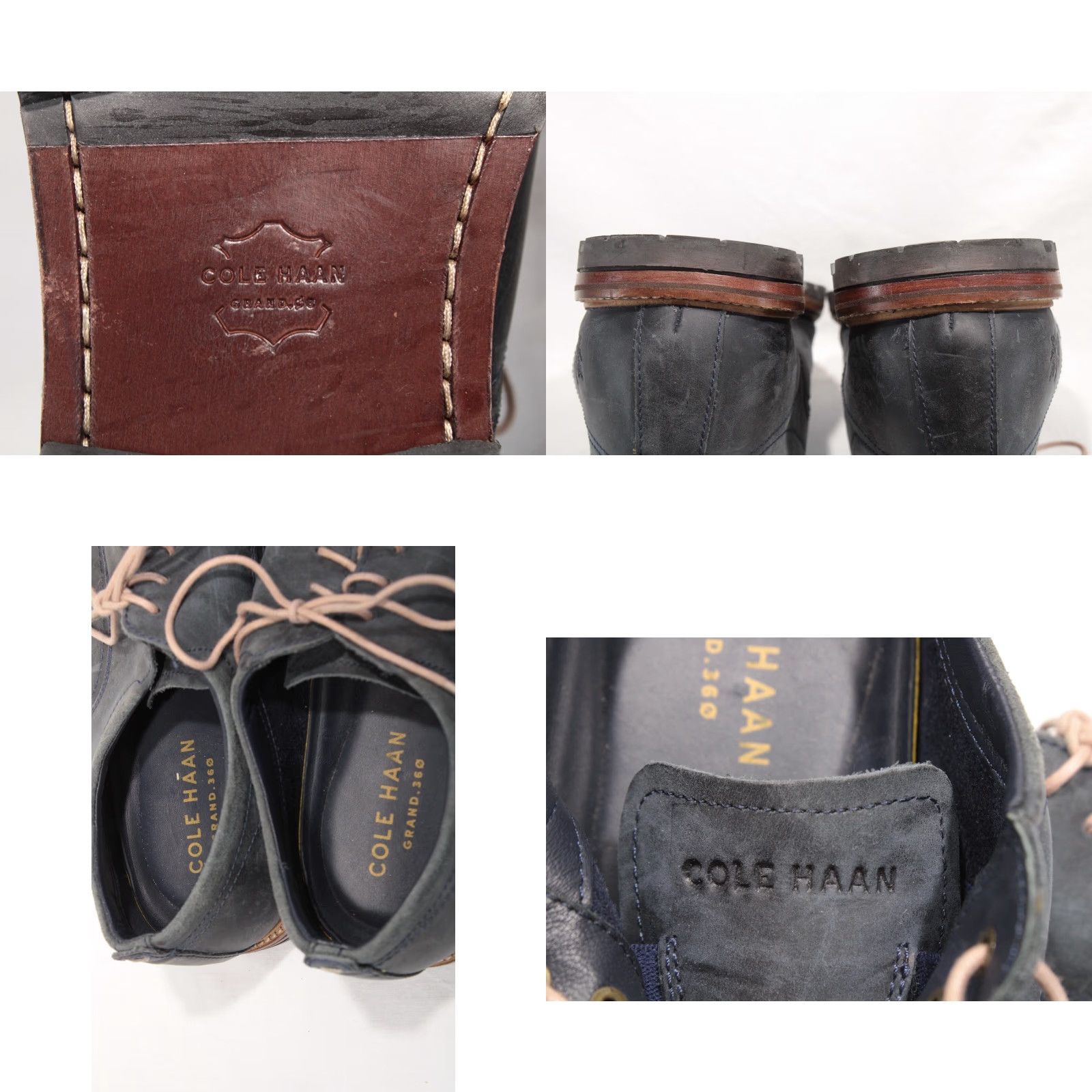 Cole Haan Cole Haan Grand 360 Richardson Blue Leather Cap Toe Oxfords Mens 9.5 M Size ONE SIZE - 9 Thumbnail