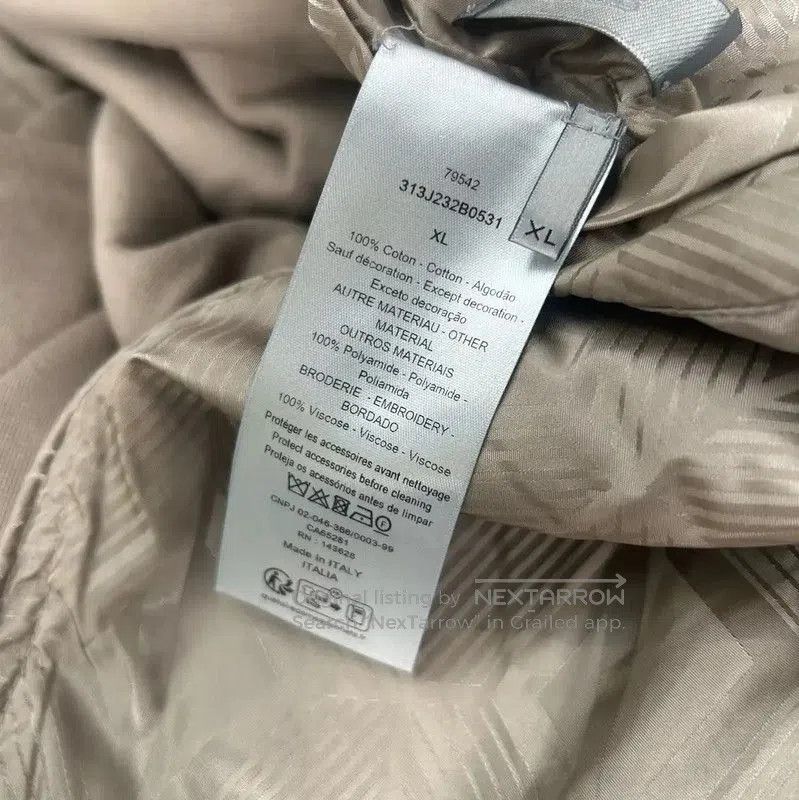 Dior Brown Hooded Men's Jacket Size XL .