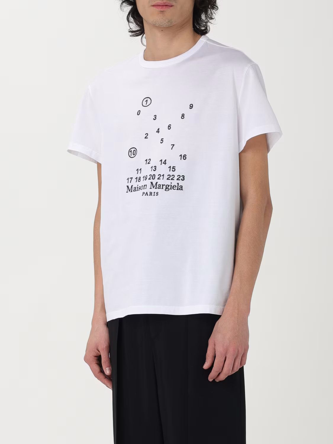 Maison Margiela oc11z0825 Numeric Logo-embroidered T-Shirt in White Size US XXL / EU 58 / 5 - 4 Thumbnail