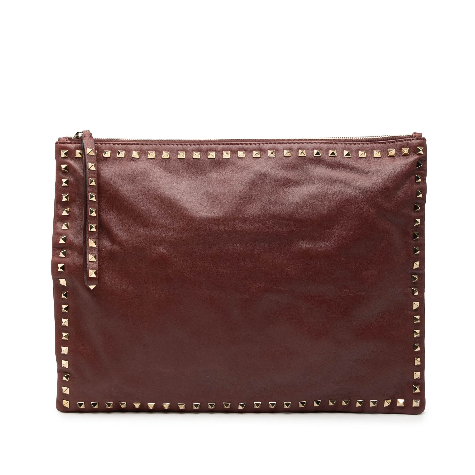 Valentino Valentino Large Leather Rockstud Clutch Size ONE SIZE - 1 Thumbnail