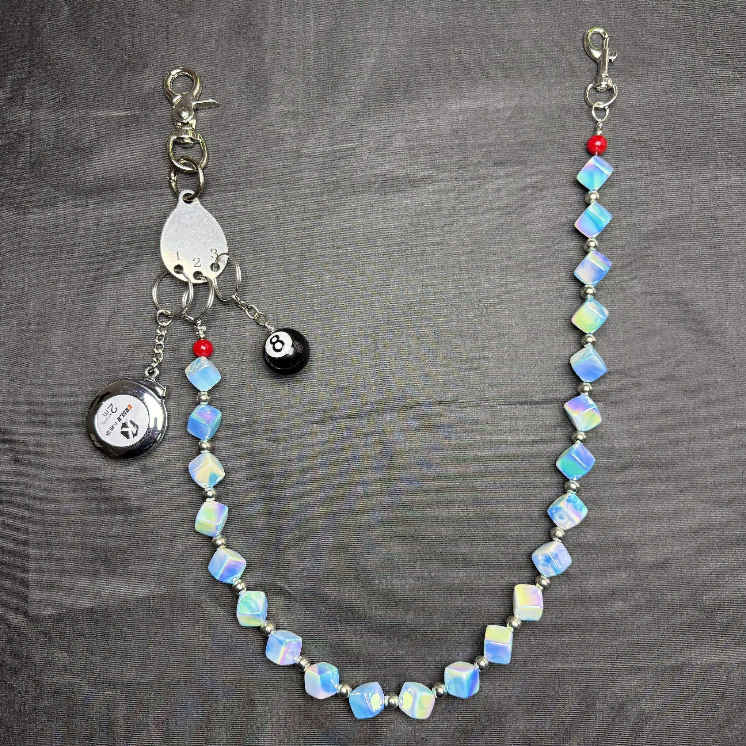 Jewelry Two Tone Square Beads Pants Chain Size ONE SIZE - 1 Thumbnail
