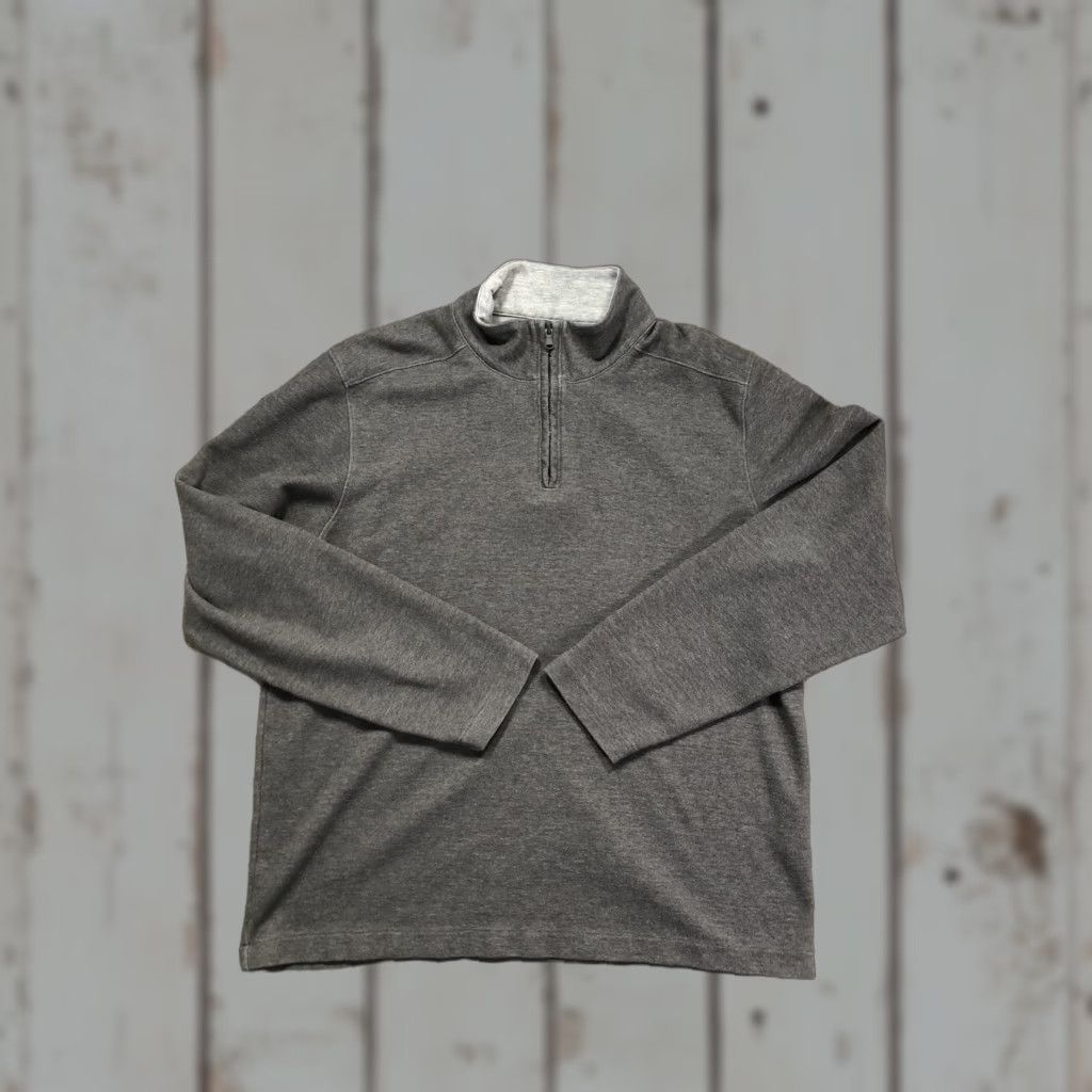 Bonobos Bonobos Sweatshirt Mens XL Gray 1/4 Zip Slim Knit Mock Neck Pullover Solid Size US XL / EU 56 / 4 - 1 Thumbnail