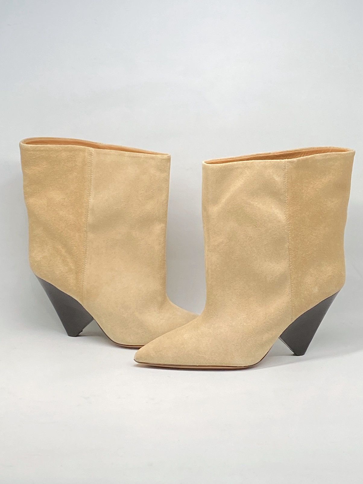 Isabel Marant Isabel Marant Miyako 90MM Suede Cone-Heel Booties size 36 Size US 6 / IT 36 - 7 Thumbnail