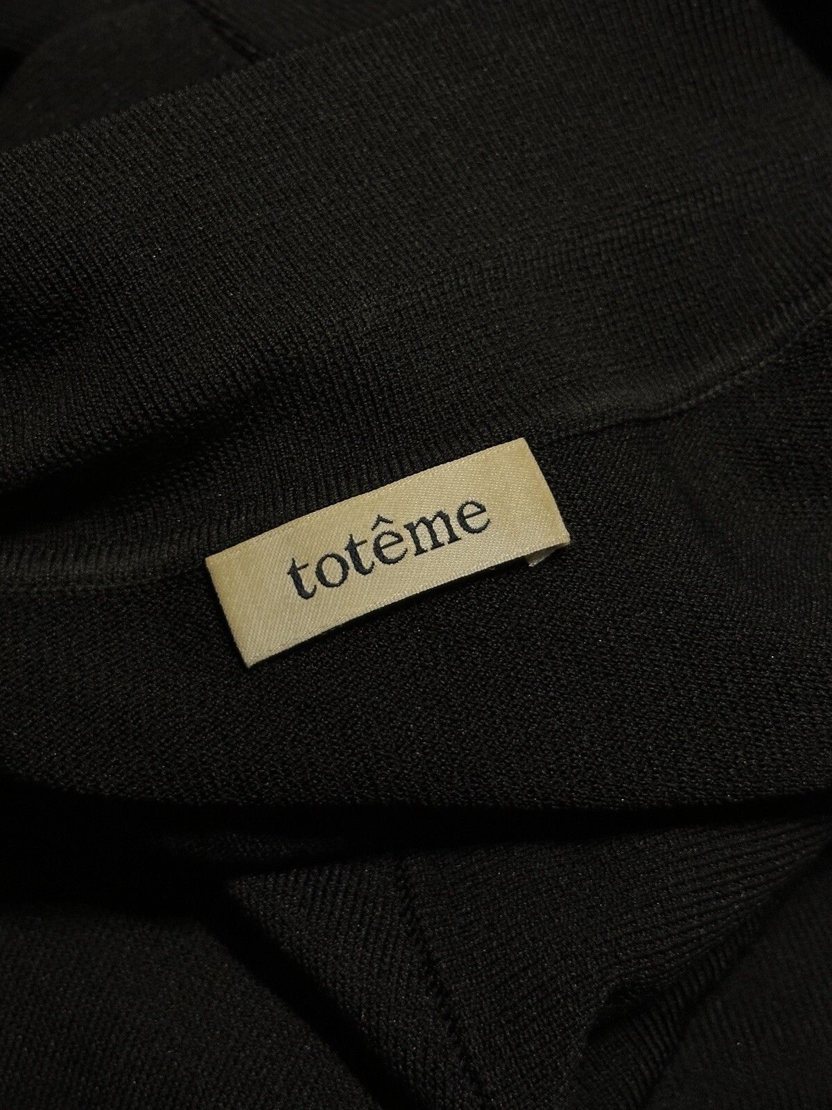 Toteme Toteme Belize Jersey Midi Knit Collared Rayon Dress Black Size S / US 4 / IT 40 - 17 Thumbnail