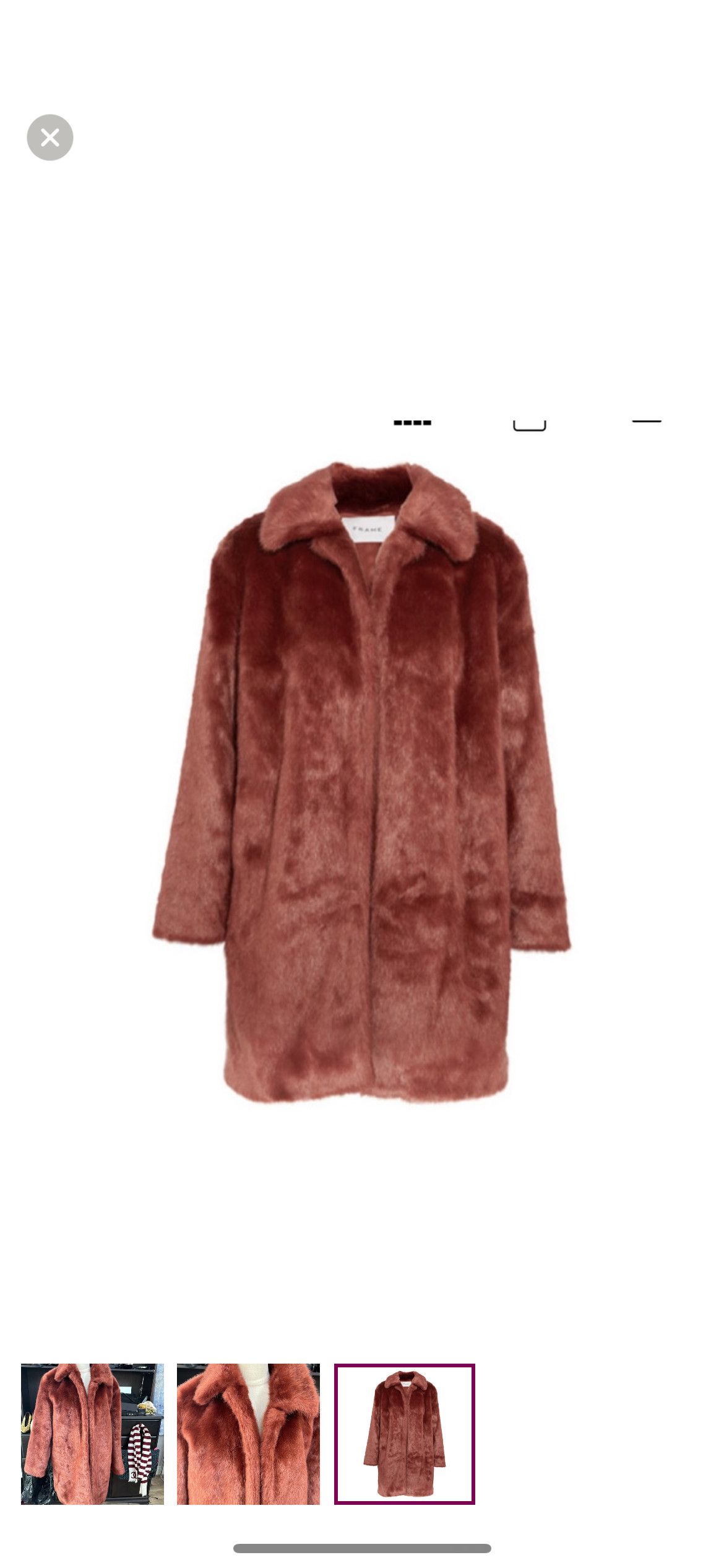 Frame Frame Faux Fur Coat Size L / US 10 / IT 46 - 4 Thumbnail