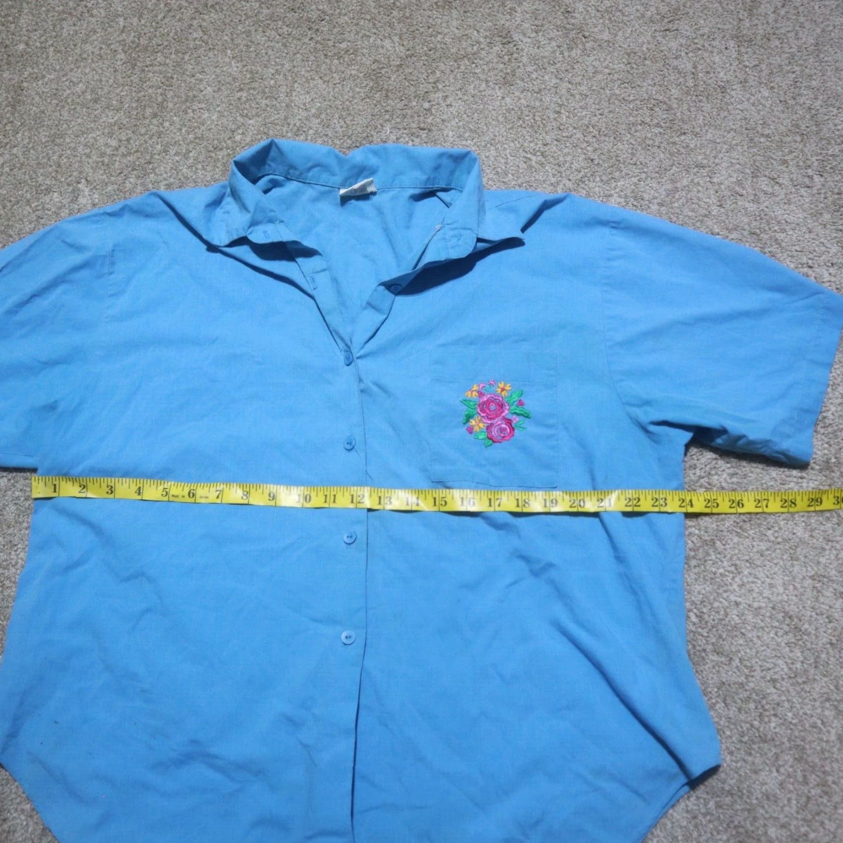 Vintage ACT III Vintage Blue Shirt Floral Flower Check Button Up Adult Women's Size XL Size XL / US 12-14 / IT 48-50 - 5 Thumbnail