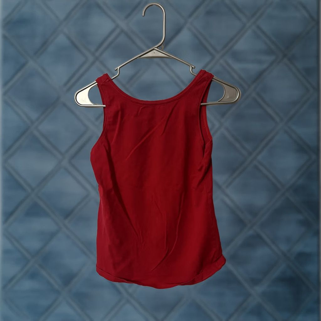 H&M H&M LOGG Red Tank Shirt Blouse Muscle Solid Large Women Size L / US 10 / IT 46 - 1 Thumbnail