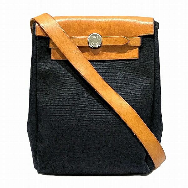 Hermes Hermes Canvas Évelyne Tpm Shoulder Bag Stamp H (2004) Leather Shoulder Bag in Beige, Women's