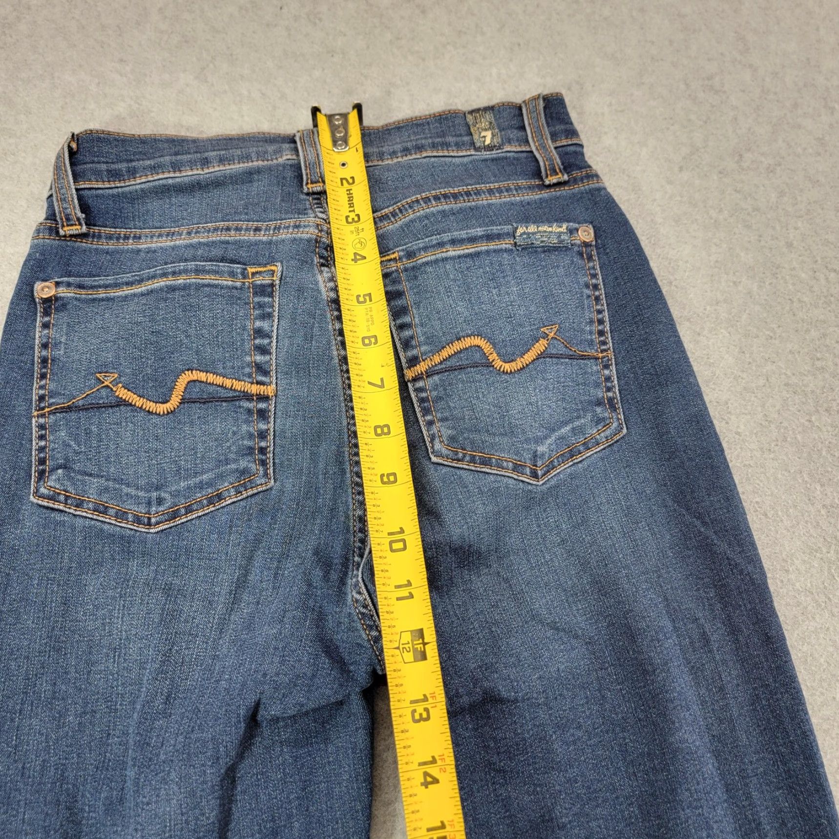 7 For All Mankind 7 For All Mankind Jeans Womens 24 Blue High Waist Ankle Gwenevere Skinny Size 42" / US 20 - 7 Thumbnail