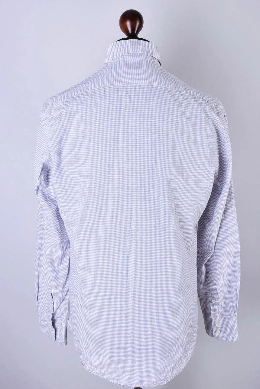 Suitsupply Suitsupply Gingham Check Button Down Cotton Linen Shirt Size US L / EU 52-54 / 3 - 3 Thumbnail