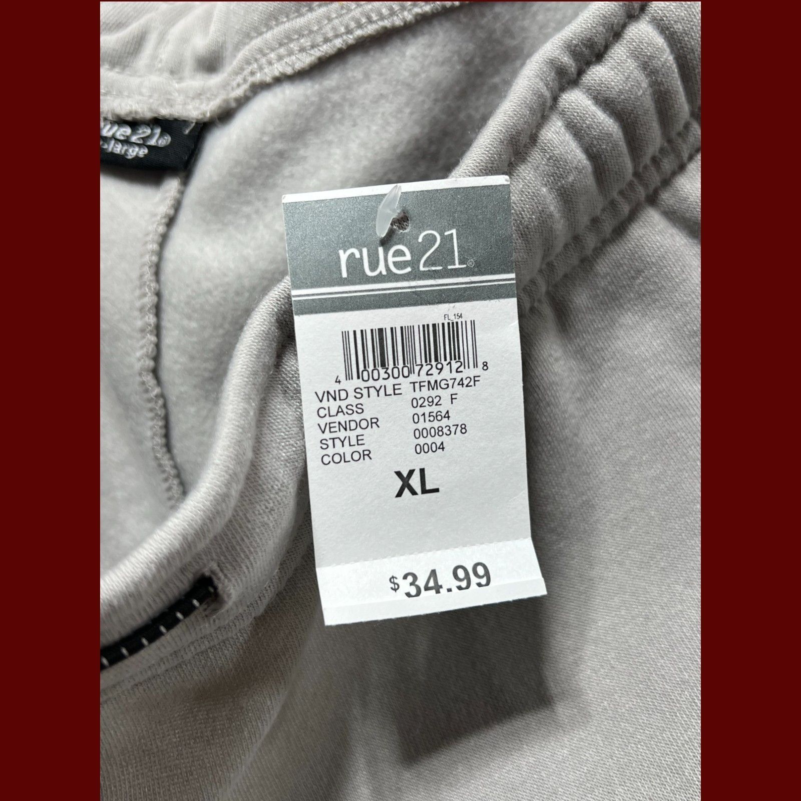 rue21 Rue 21 - Men's Cargo Sweatpants - Gray - Extra Large Size ONE SIZE - 7 Thumbnail