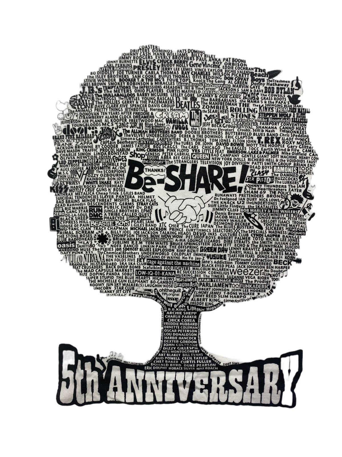 Band Tees VINTAGE THANKS BE SHARE BAND NAME 5TH ANNIVERSARY TEE Size US M / EU 48-50 / 2 - 8 Thumbnail
