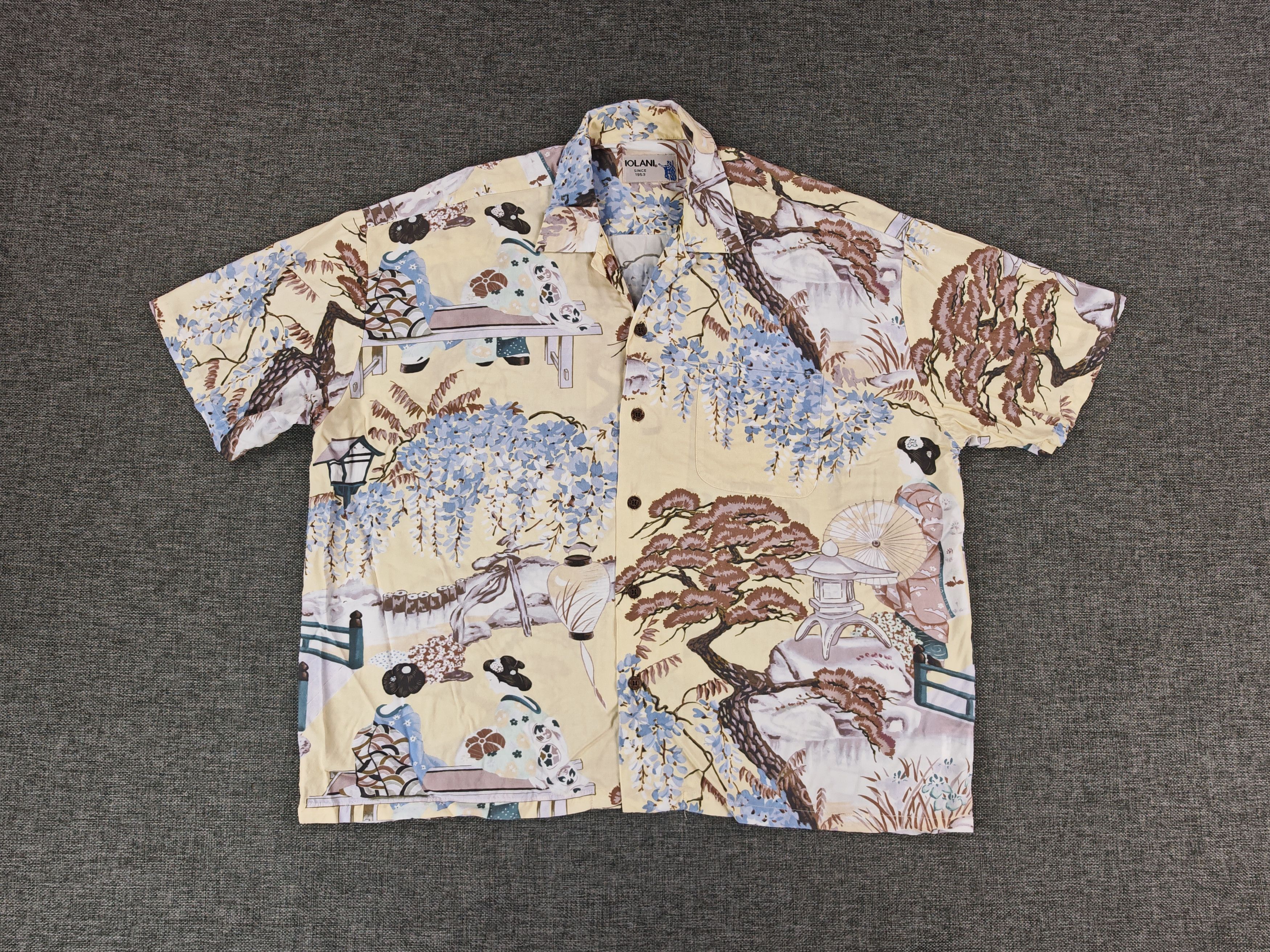 IOLANI Iolani Japanese Traditional Geisha Boxy Cut Hawaaian Shirt Size US L / EU 52-54 / 3 - 1 Thumbnail
