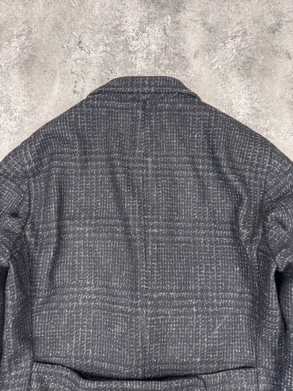 L.B.M. 1911 L.B.M 1911 Men Wool Coat Double Breasted Dark Grey Check Size US M / EU 48-50 / 2 - 14 Thumbnail