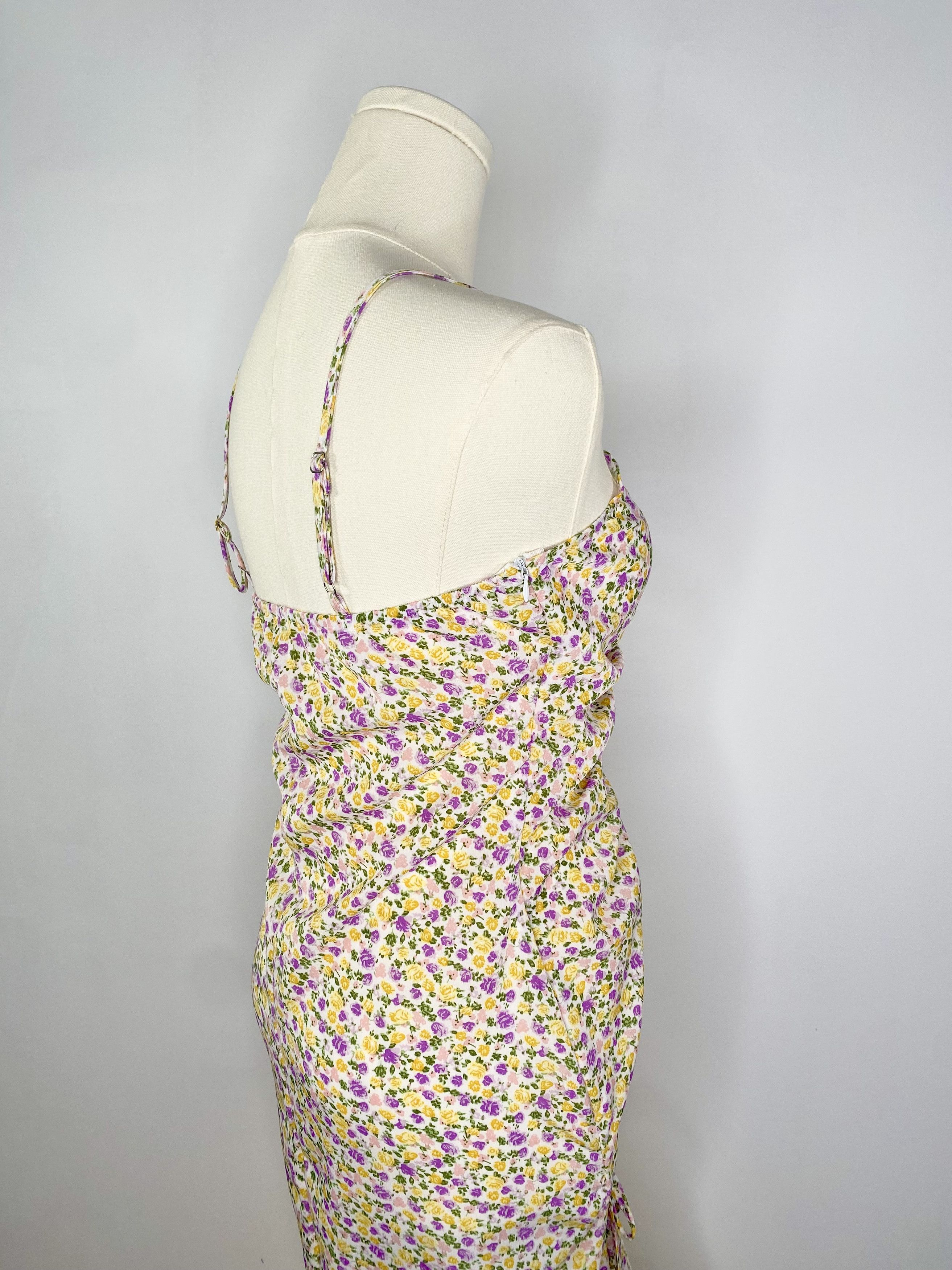 Dolls Kill Cupshe - Floral Purple / Yellow Summer Maxi Midi Dress Size S / US 4 / IT 40 - 7 Thumbnail