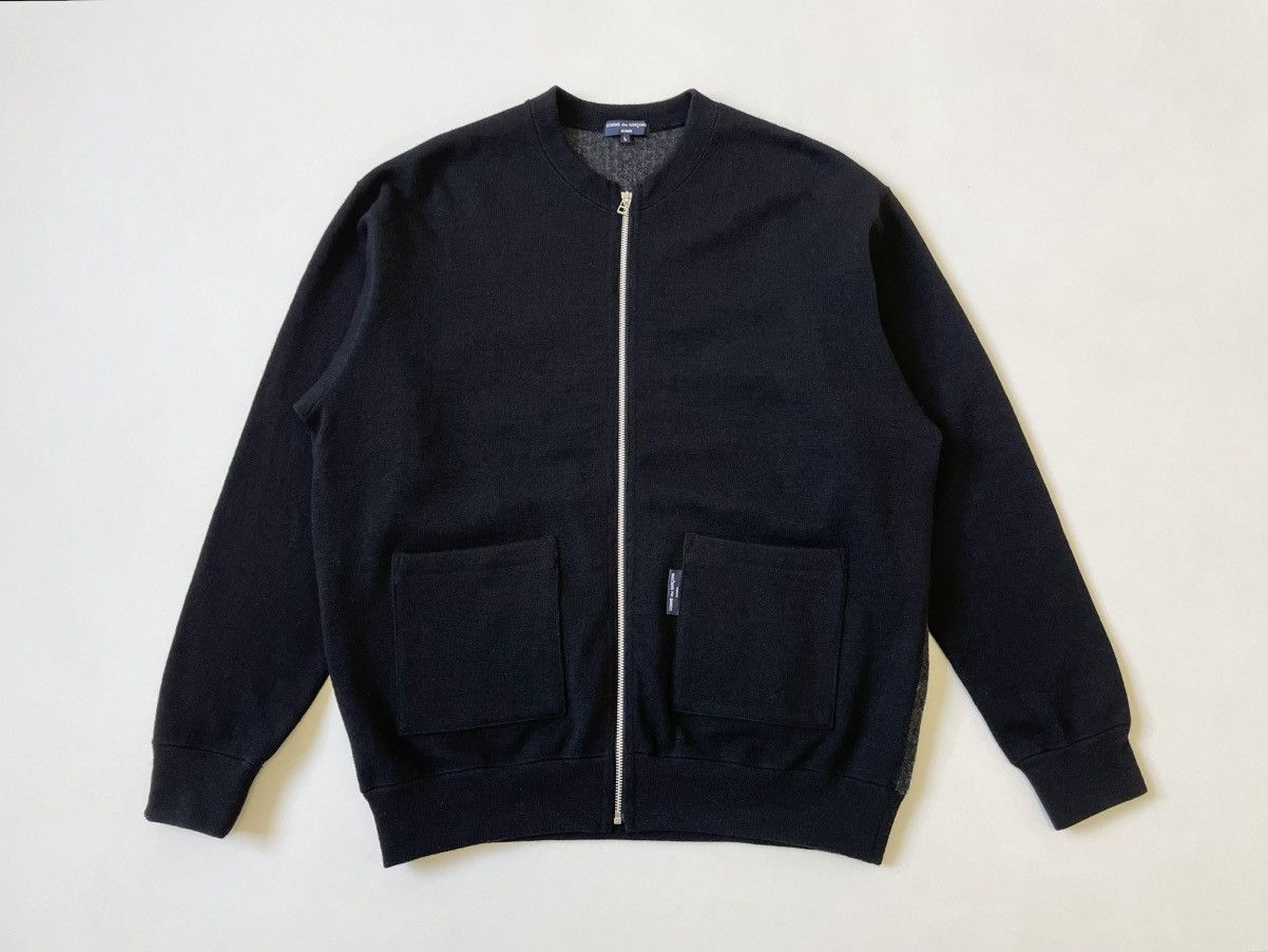 Comme des Garcons A/W 23 Boxy Fit Black Wool Zip Sweater Size US L / EU 52-54 / 3 - 2 Thumbnail