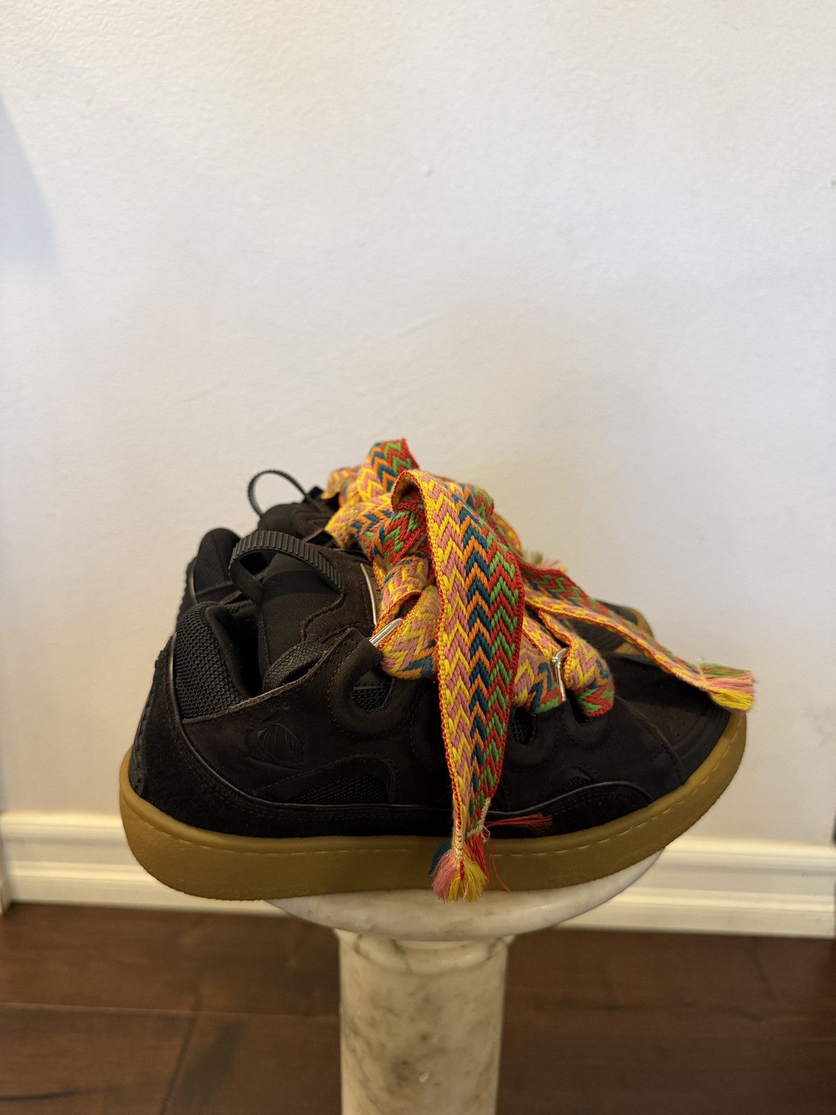 Lanvin Lanvin black suede calf leather sneaker Size US 5 / EU 37 - 3 Thumbnail