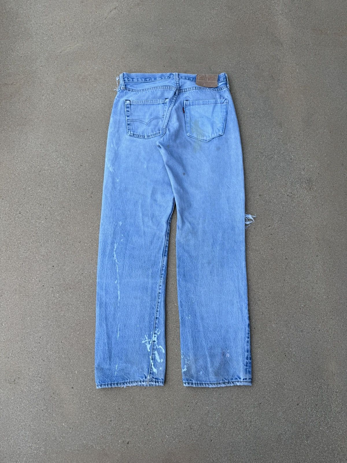 Levi's × Vintage Vtg 80s Levi’s 501xx Redline Selvedge Distressed Jeans 29x30 Size US 29 - 2 Thumbnail