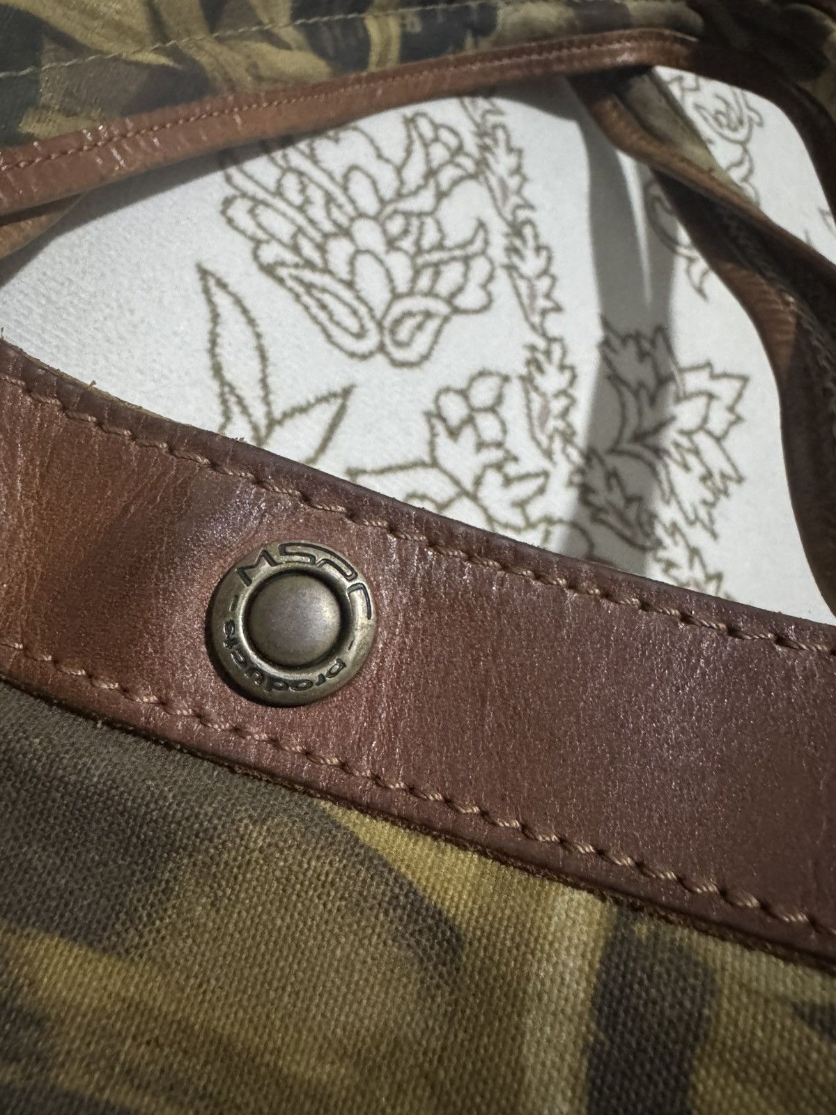 Japanese Brand × MasterPiece AW 18-20 MSPC x Real Camo Medium Luxury Leather Tote Bag Size ONE SIZE - 5 Thumbnail