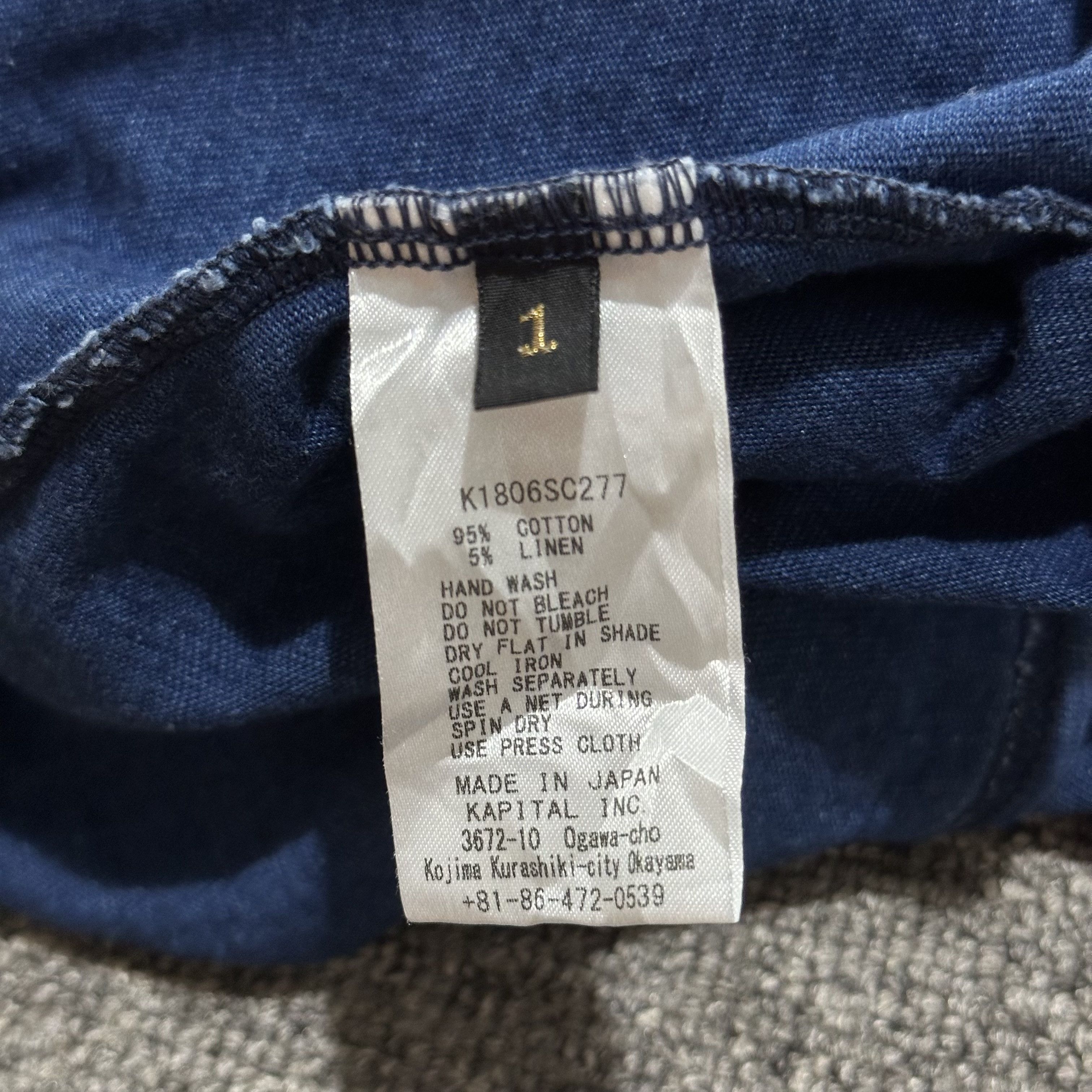 Kapital Kapital Indigo Tenjiku Brokoli Oversize Size US M / EU 48-50 / 2 - 4 Thumbnail