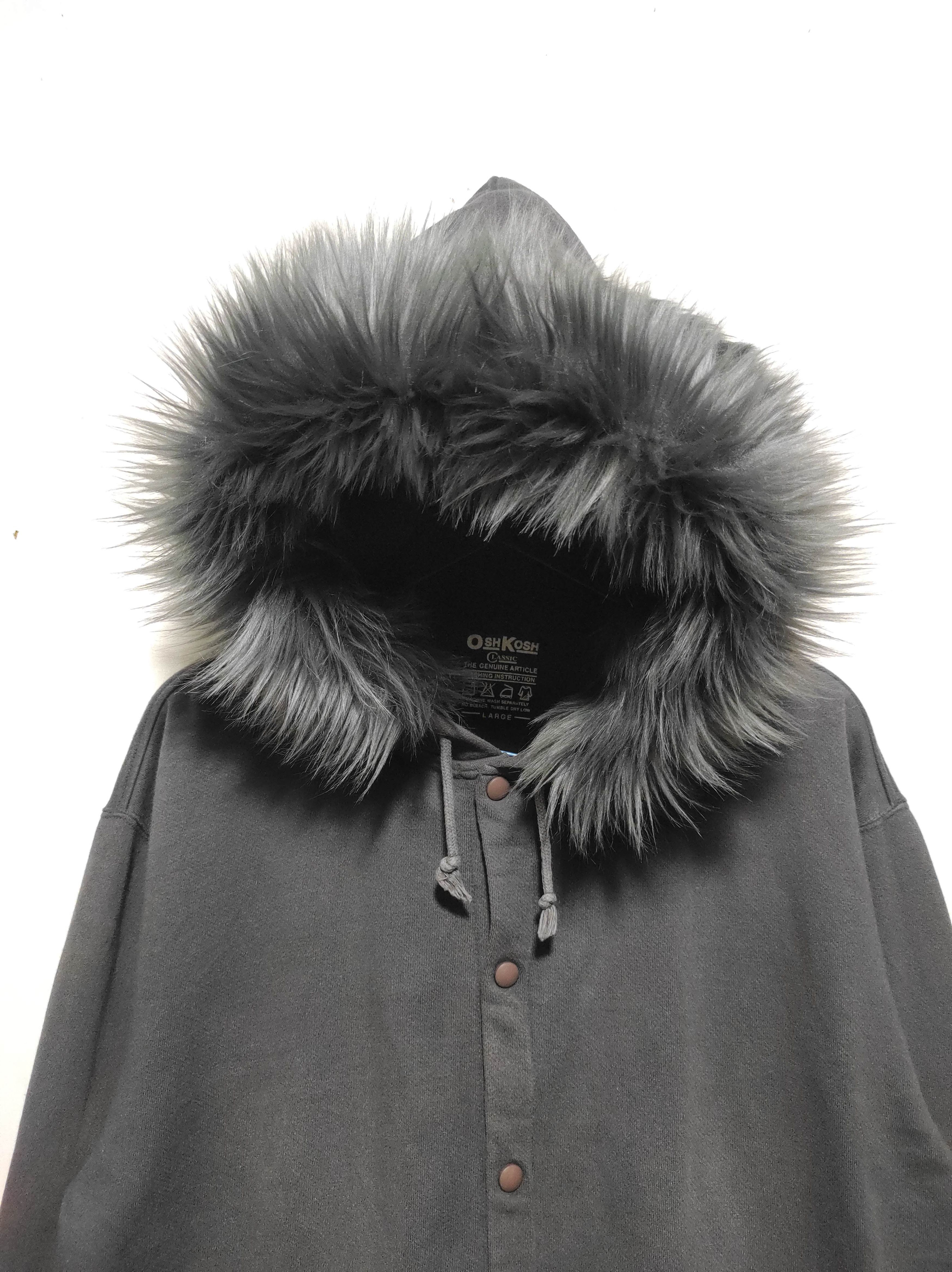 Oshkosh Oshkosh Button Fur Hoodie i6w9 LBG style Size US L / EU 52-54 / 3 - 3 Thumbnail