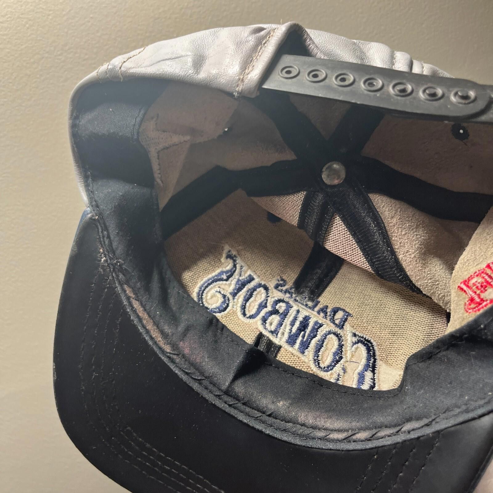 NFL Vintage 90s Dallas Cowboys Leather Snapback Hat NFL Size ONE SIZE - 7 Thumbnail