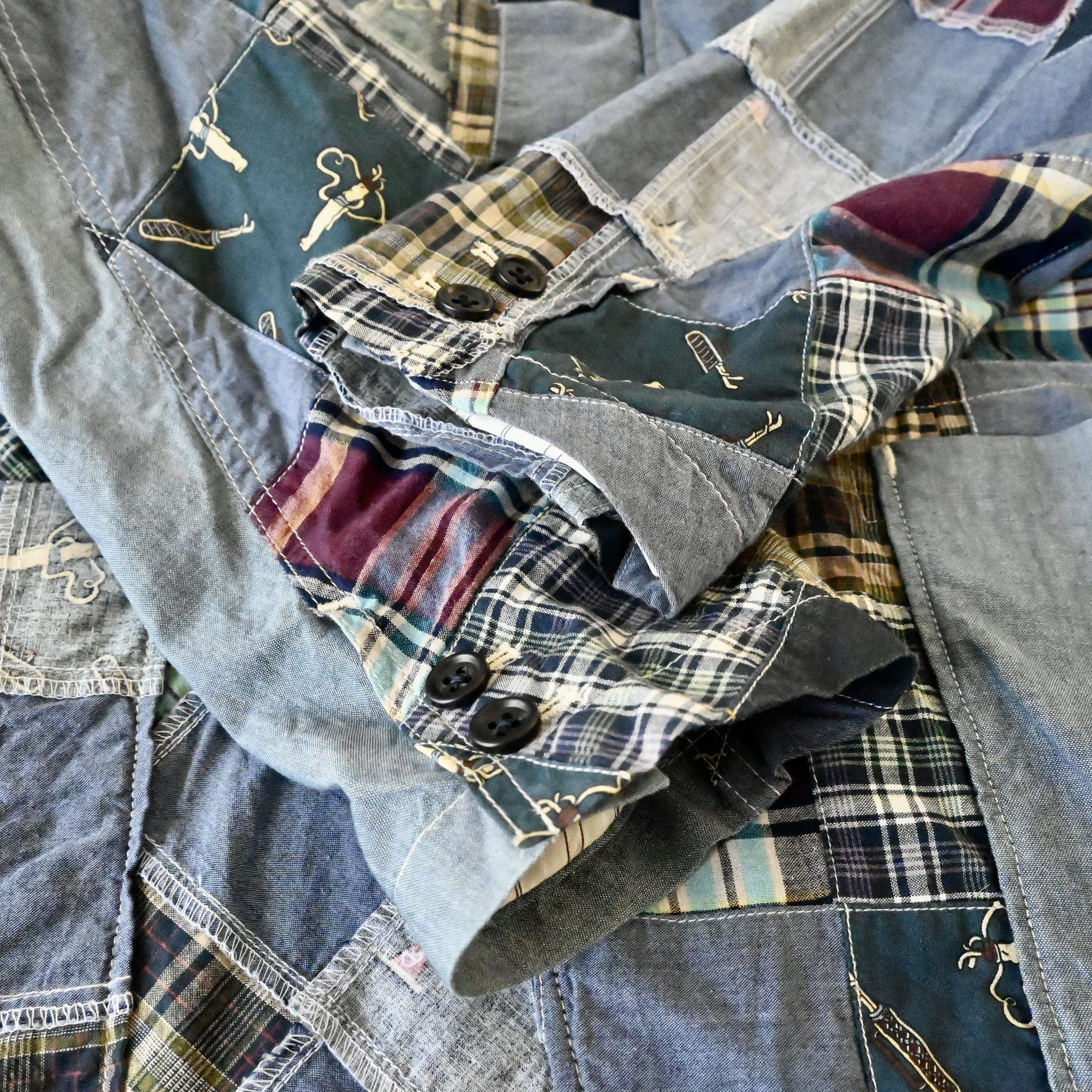 Beams Plus × Engineered Garments Engineered Garments x Beams Plus patchwork cotton blazer Size US M / EU 48-50 / 2 - 19 Thumbnail