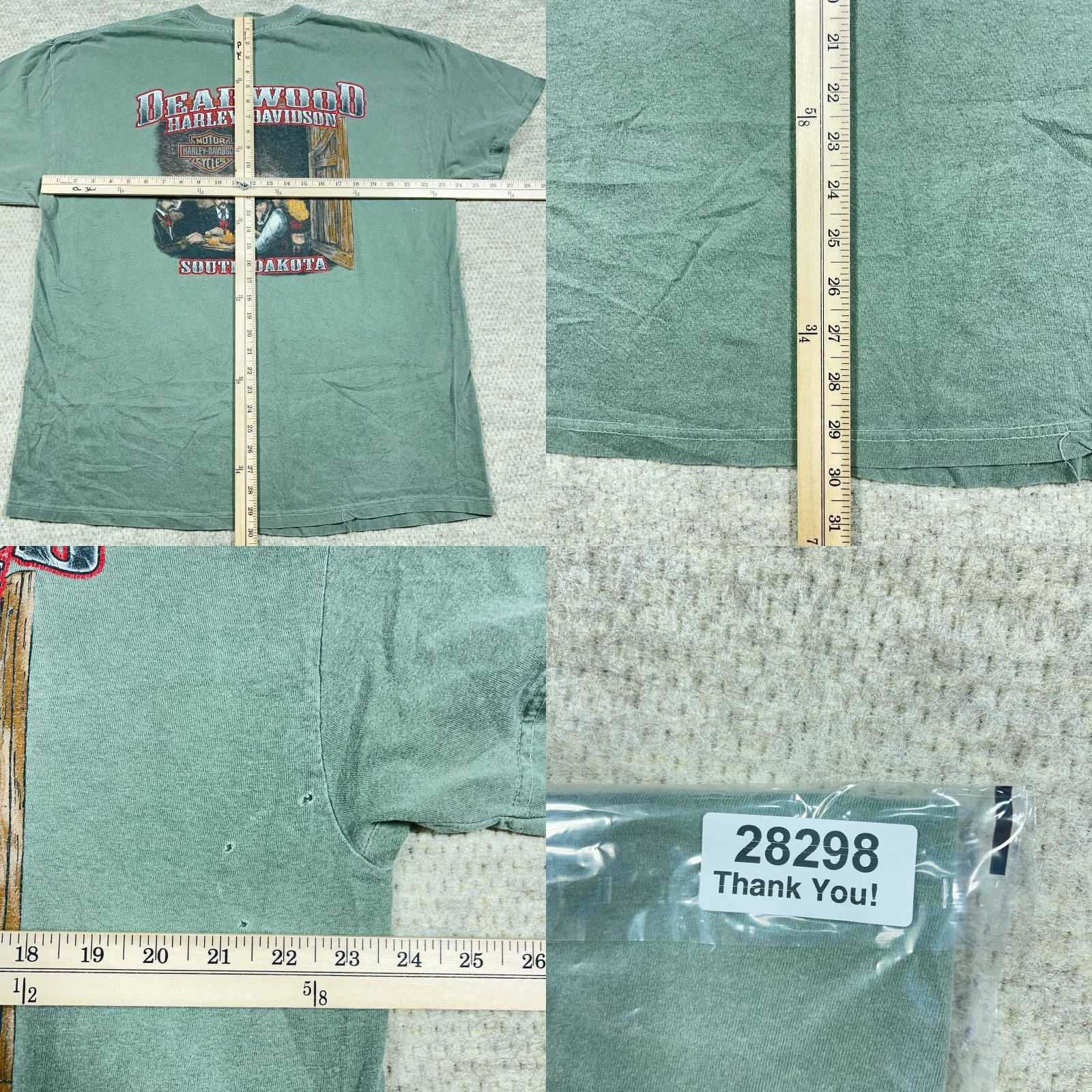 Harley Davidson VINTAGE Harley-Davidson Shirt Men XL Green 80s Retro Logo Graphic Print Short Sleeve T-Shirt Size US XL / EU 56 / 4 - 9 Thumbnail