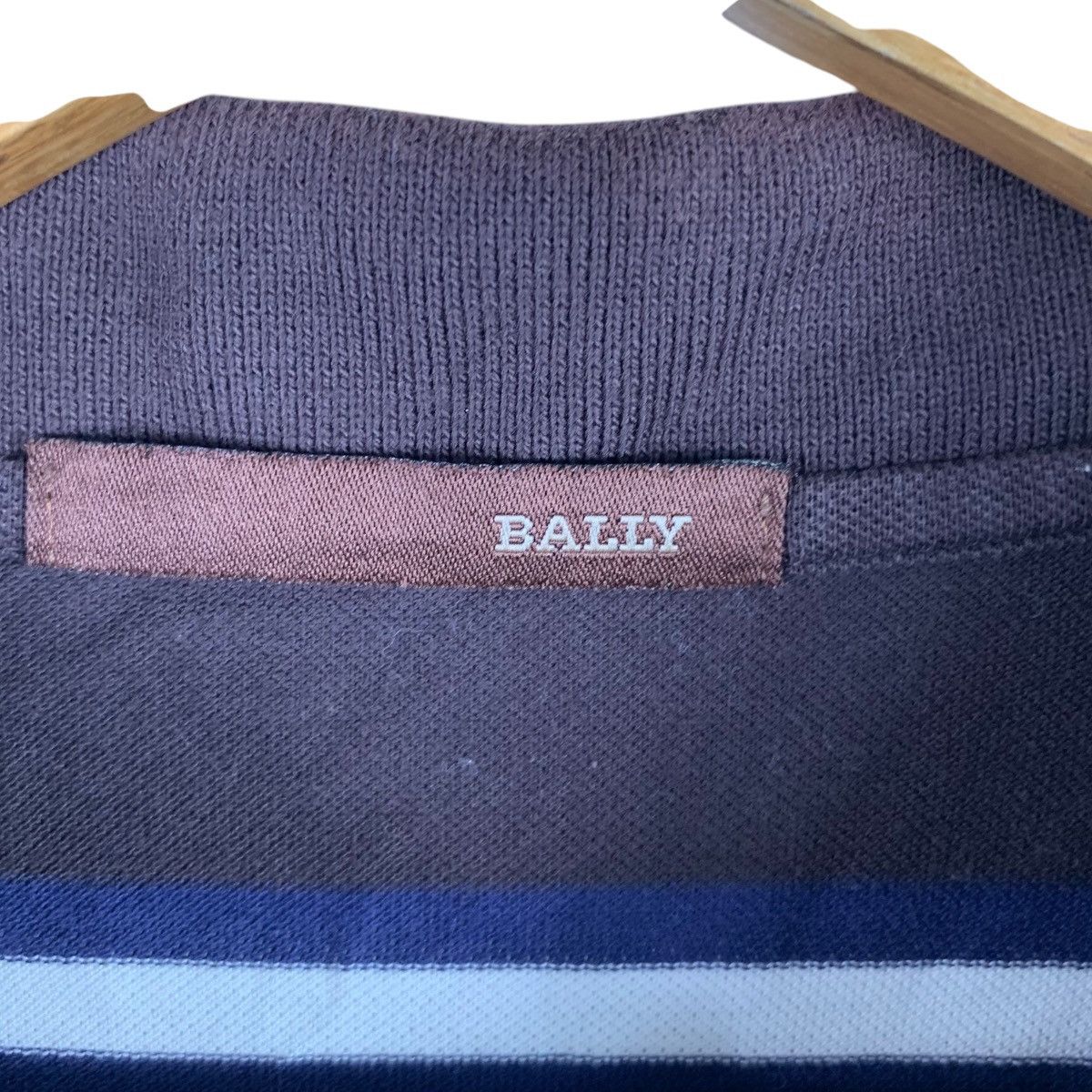 Bally Vintage BALLY MADE IN ITALY Crest Logo Striped Polo Tee Size XL / US 12-14 / IT 48-50 - 6 Thumbnail