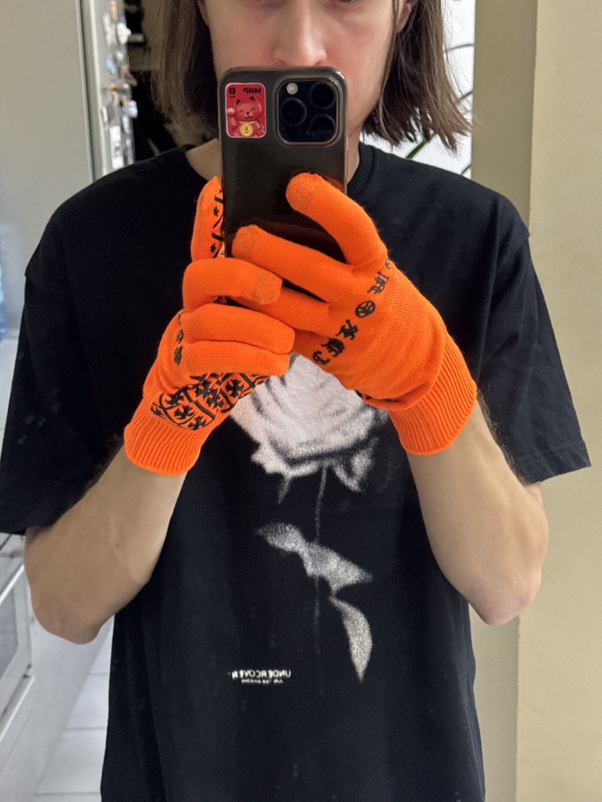 Chrome Hearts Chrome Hearts Logo Workwear Gloves(Orange/M) Size ONE SIZE - 11 Thumbnail