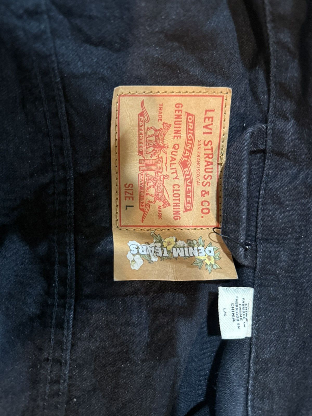 DENIM TEARS × Levi's Denim Tears x Levi's All Over Wreath Black Jacket Size Large Size US L / EU 52-54 / 3 - 3 Thumbnail
