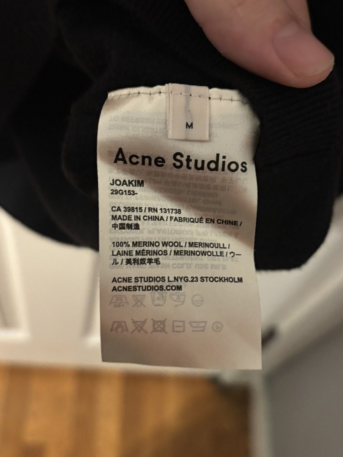 Acne Studios Acne Studios Black Merino Wool Sweater. Women’s M, Men’s S Size M / US 6-8 / IT 42-44 - 4 Thumbnail
