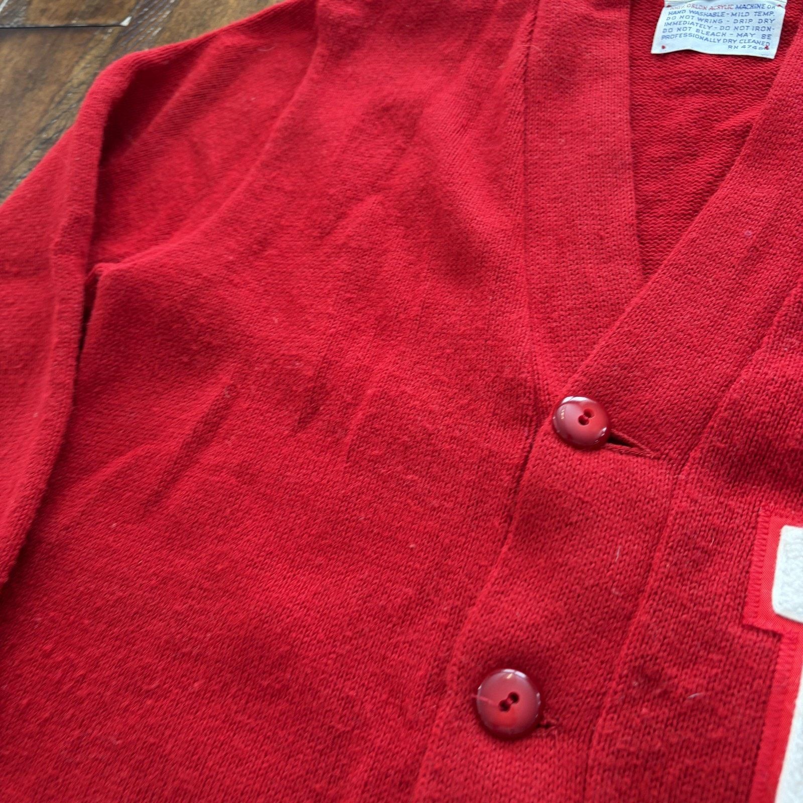 Vintage Vtg Dallas Knitting Co Sweater M Letterman Cardigan Varsity Size US M / EU 48-50 / 2 - 5 Thumbnail