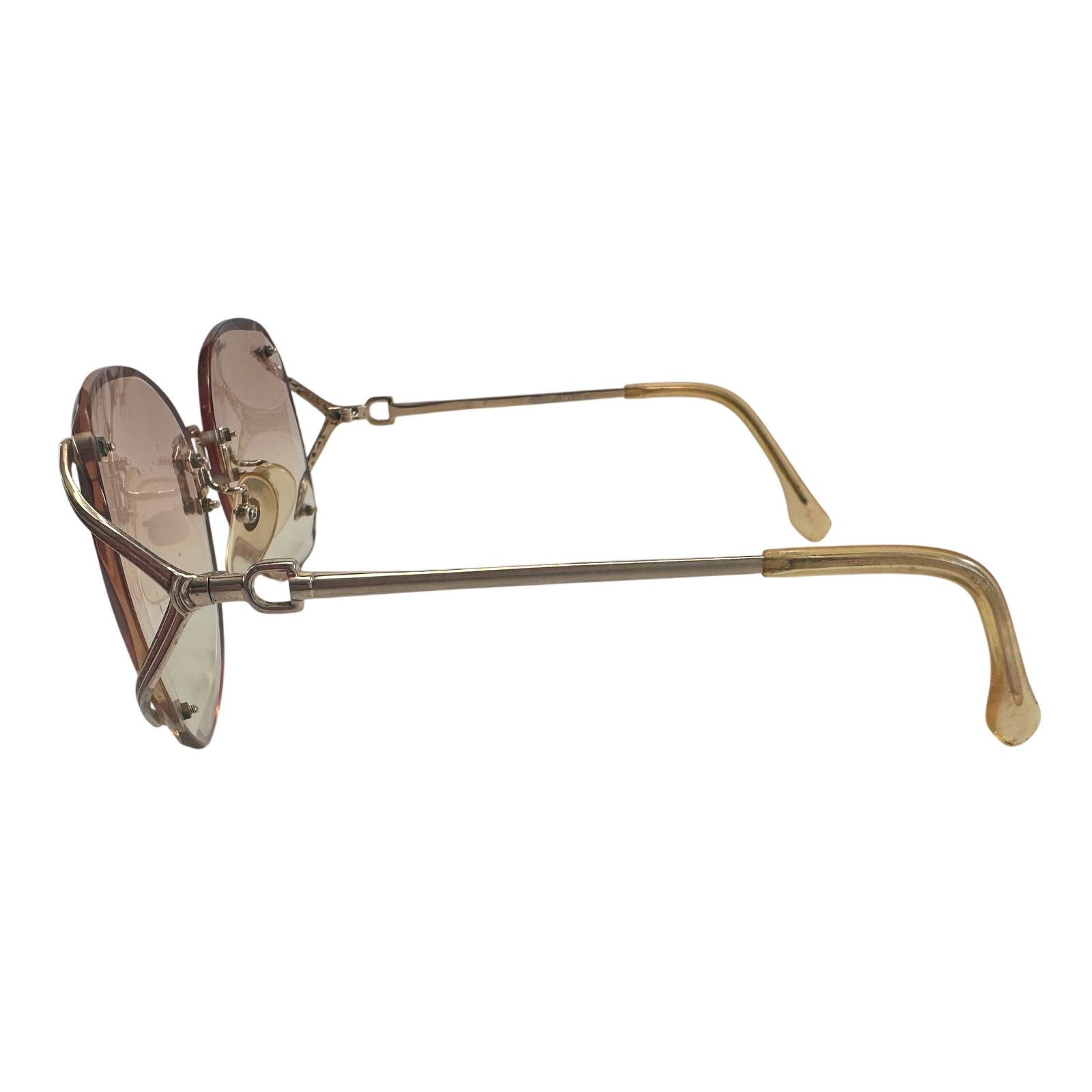 Yves Saint Laurent YSL - Yves Saint Laurent Amber Rose Rimless Sunglasses Size ONE SIZE - 5 Thumbnail