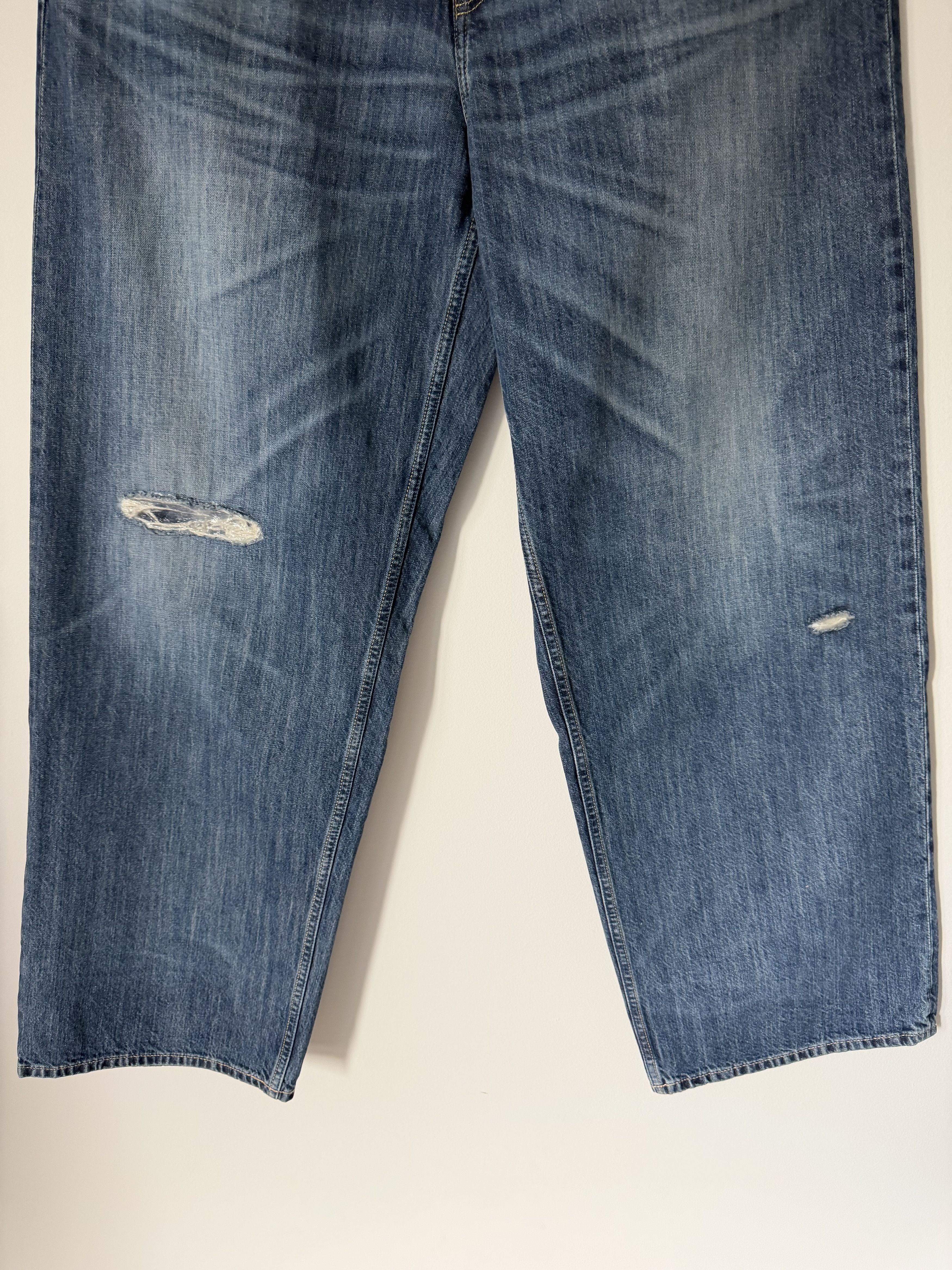 Our Legacy Our Legacy Vast Cut Repair Rubber Jeans in Blue Size US 36 / EU 52 - 3 Thumbnail