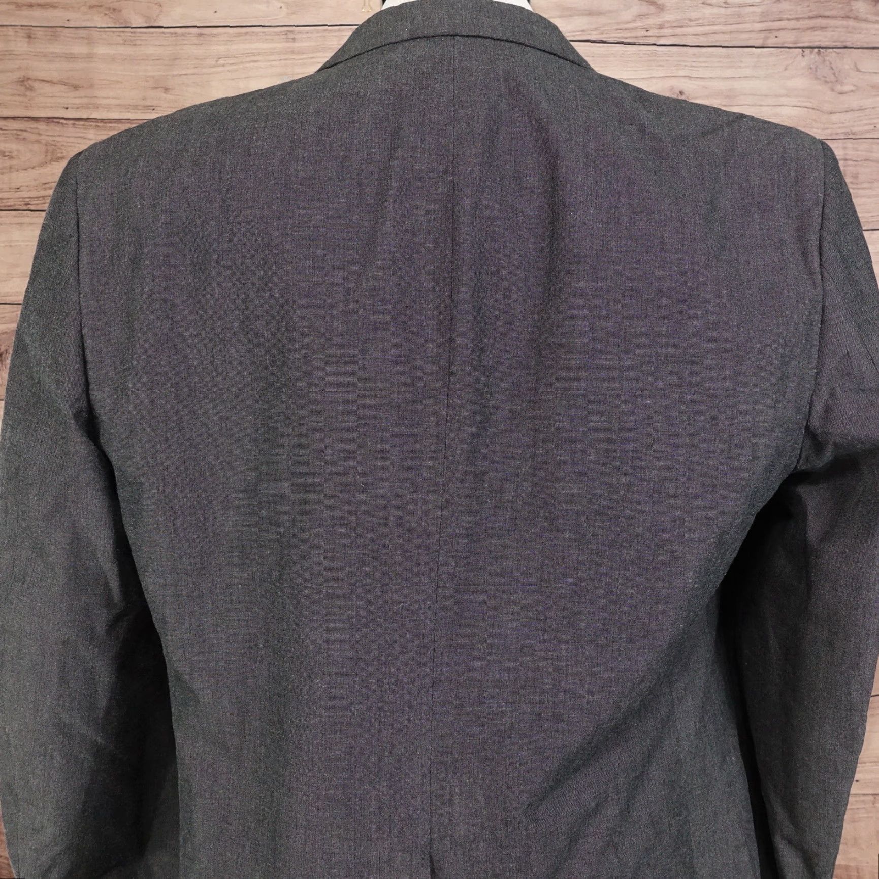 Stafford STAFFORD GREY SUIT JACKET SIZE 42 REGULAR | Blazer | Solid Cotton Silk | Business Casual | Mens Size 42R - 5 Thumbnail