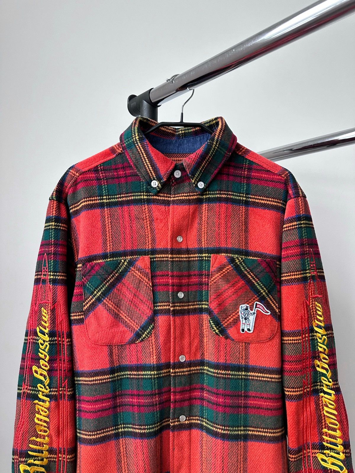 Billionaire Boys Club Billionaire Boys Club Logo Red Checked Flannel Shirt Jacket Size US M / EU 48-50 / 2 - 2 Thumbnail