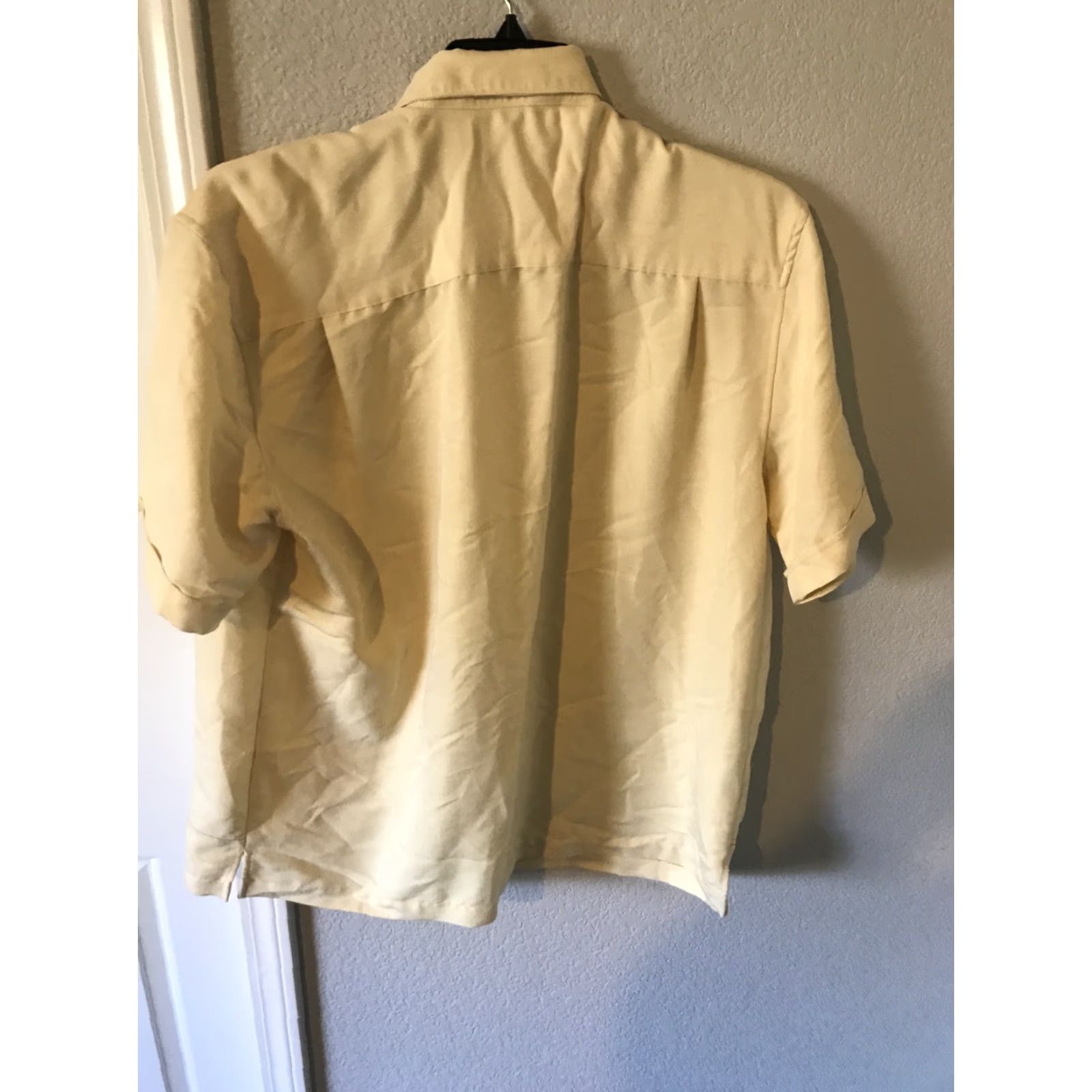 Cubavera VINTAGE Cubavera Camp Shirt Button-Front Shirt Men L Tan Beach Miami Welcome to Miami Beach Size US L / EU 52-54 / 3 - 4 Thumbnail