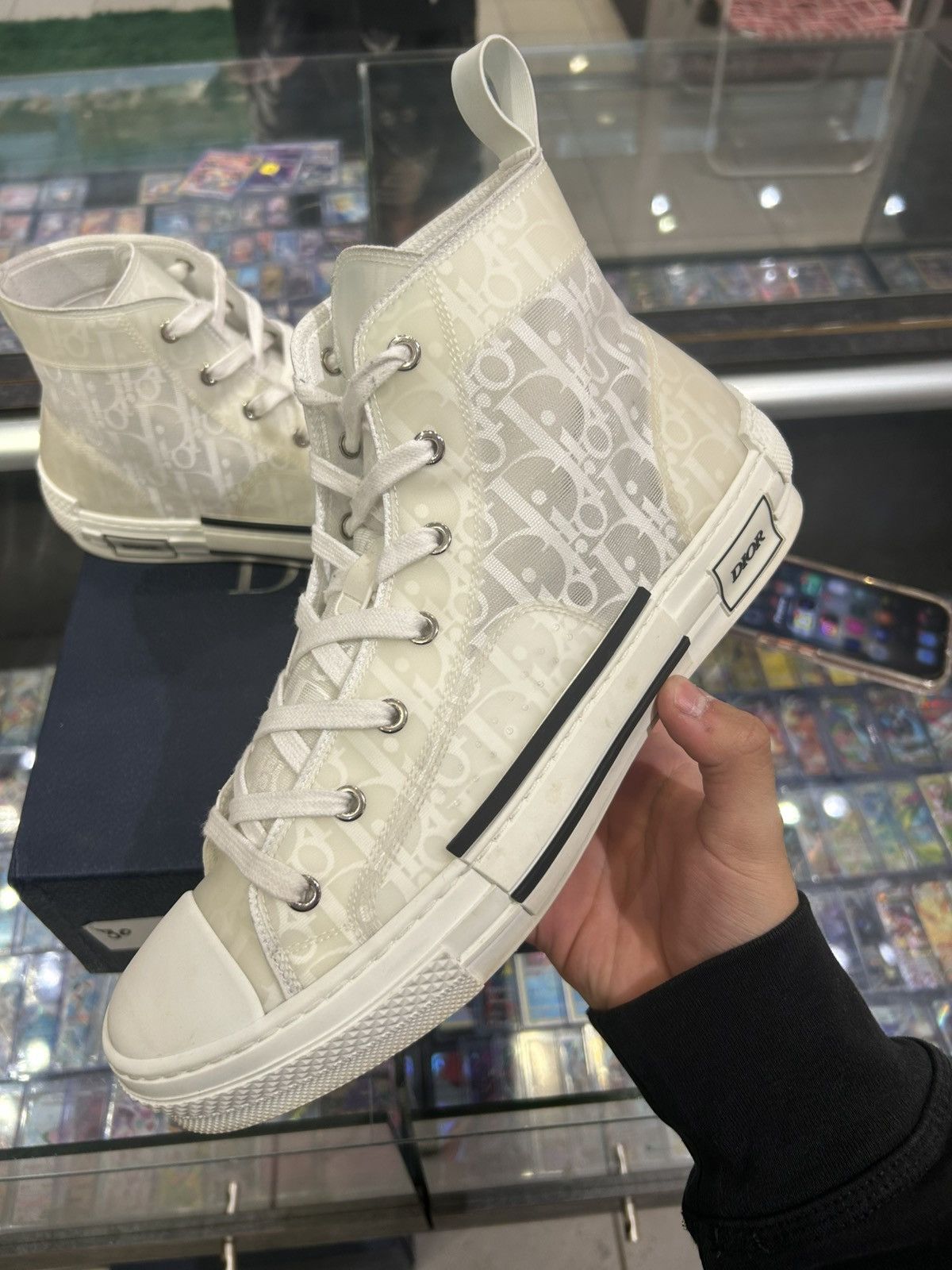Dior Dior b23 High white oblique Size US 10 / EU 43 - 2 Thumbnail