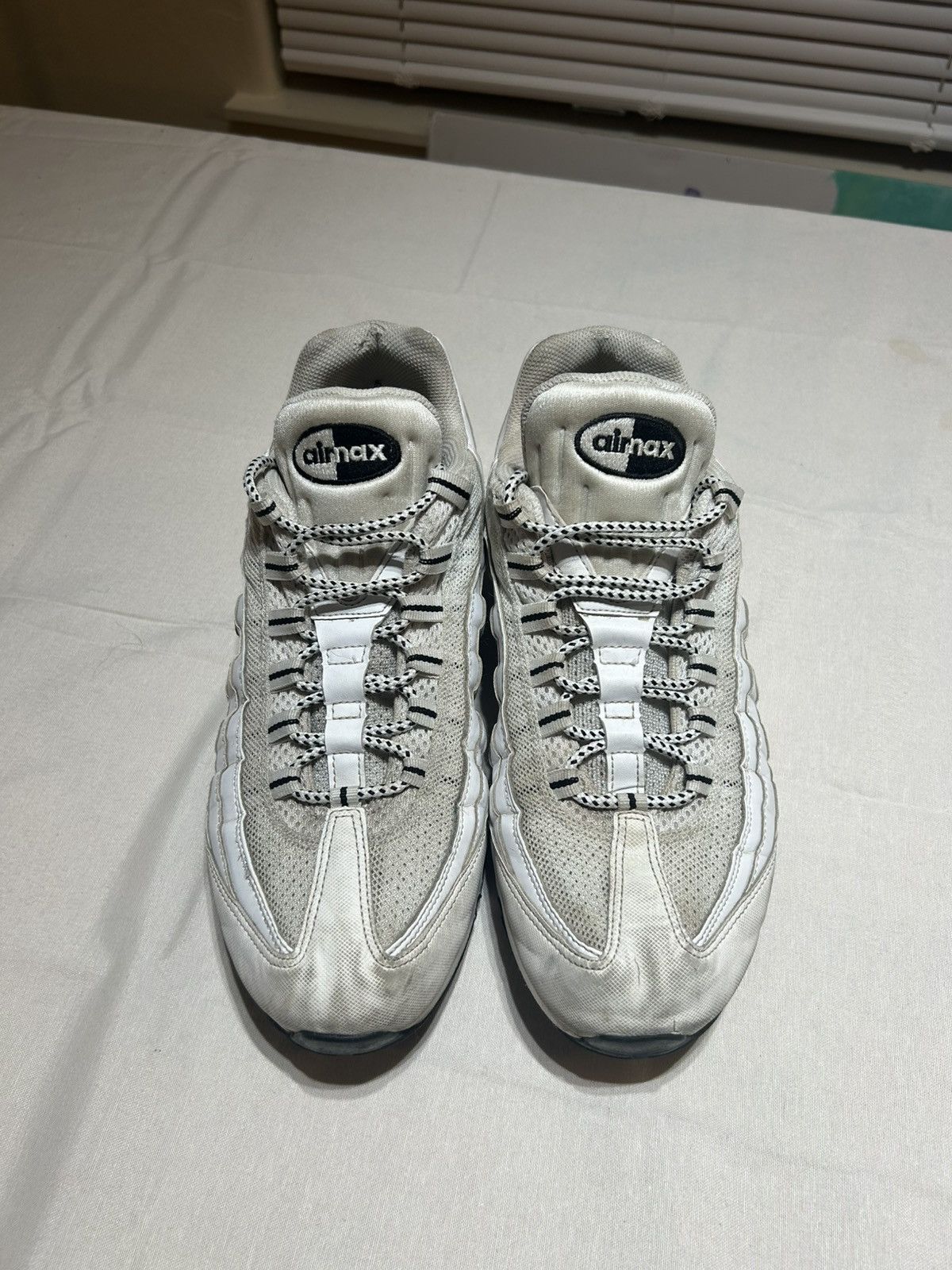 Nike Triple White AirMax 95’s Size US 11 / EU 44 - 1 Thumbnail