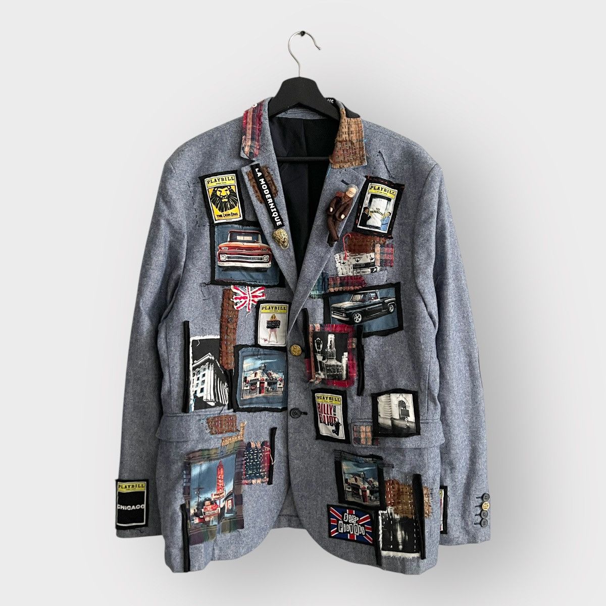 Handmade RARE! 1 of 1 “80s MEMORY” Handmade Patches Blazers Size US L / EU 52-54 / 3 - 1 Thumbnail