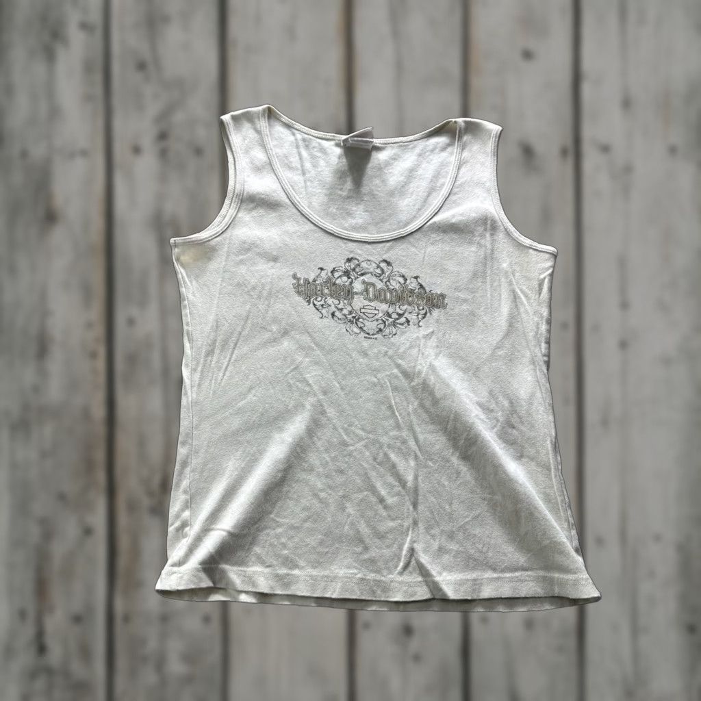 Harley Davidson Harley-Davidson Shirt Mens M Gray Sleeveless Tank Round Neck Graphic Logo Size US M / EU 48-50 / 2 - 1 Thumbnail