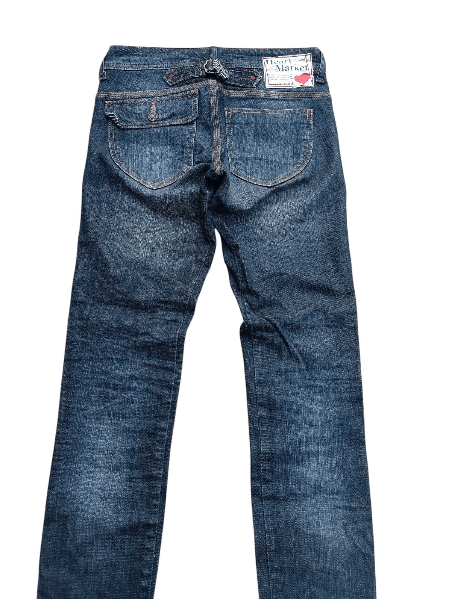 Japanese Brand Japanese 🇯🇵 Heart Market Slim Fit With Buckle Jeans E232 Size US 27 - 6 Thumbnail