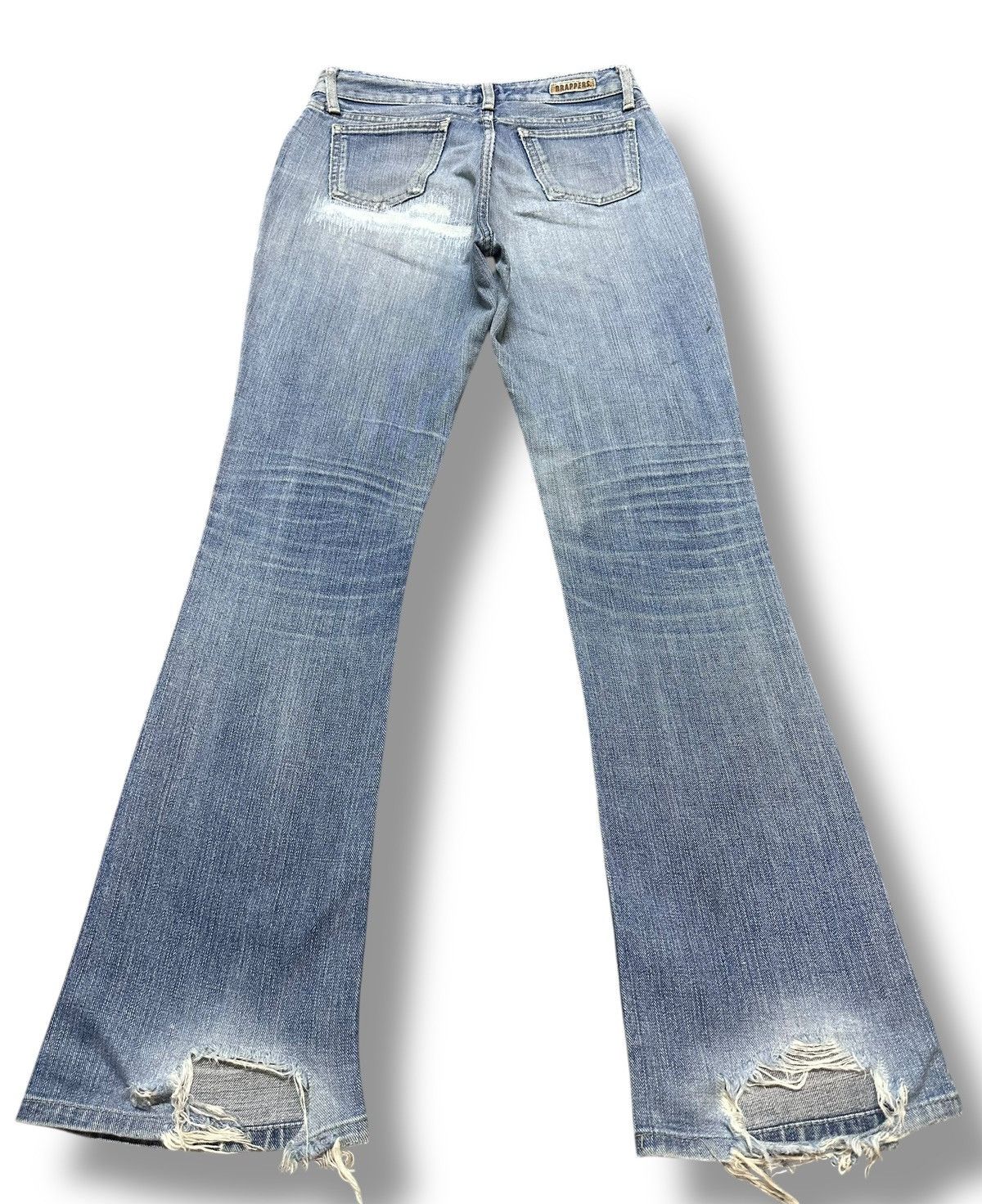 Japanese Brand Brappers Vintage Distressed Jean With Bootcut Style & Faded Size US 28 / EU 44 - 2 Thumbnail