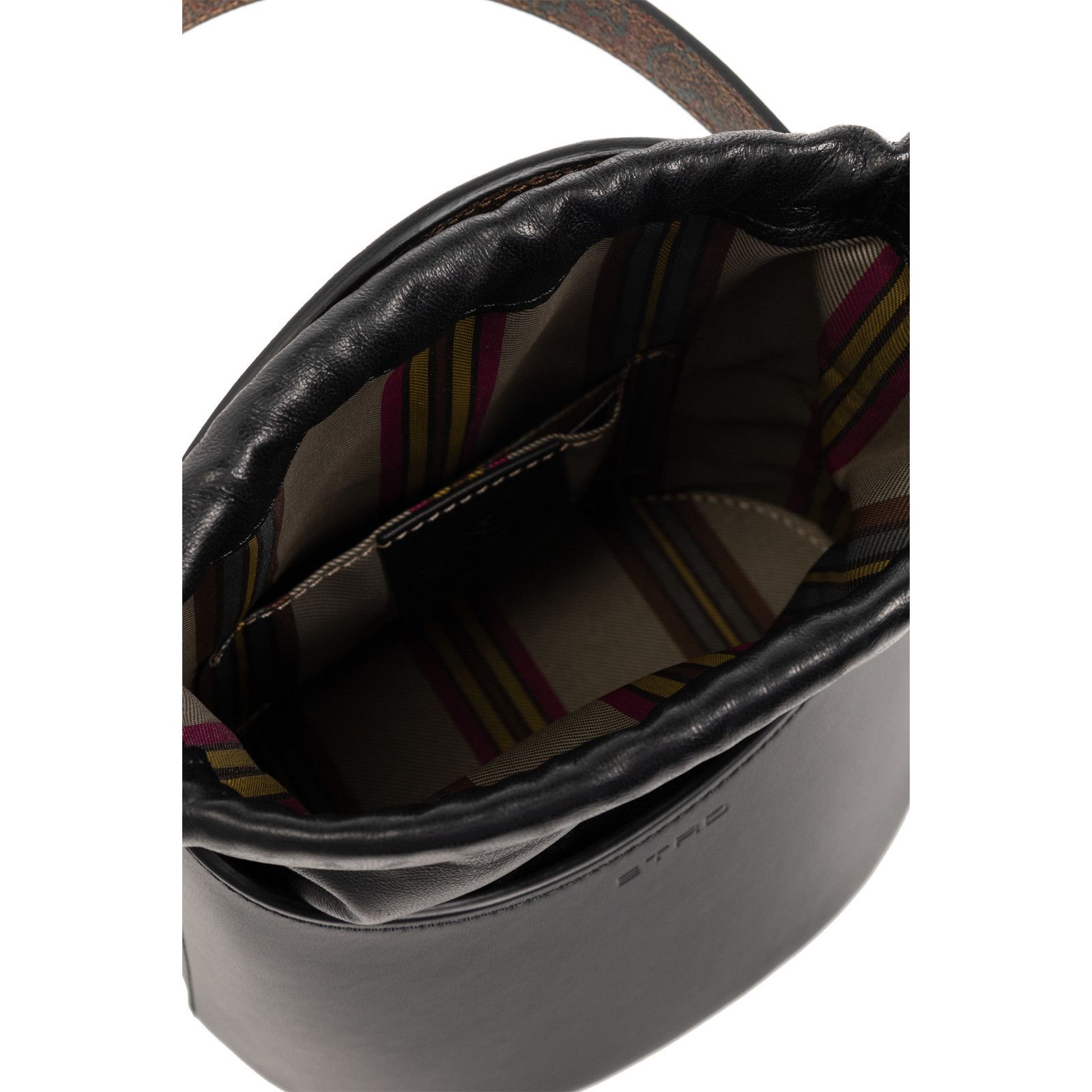Etro ETRO Satturno Secchiello Small Black Leather Bucket Bag New Size ONE SIZE - 4 Thumbnail