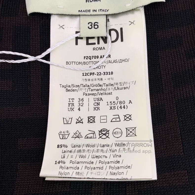 Fendi Fendi Black floral pattern full-print double-sided pencil Size 24" / US 00 / IT 34 - 7 Thumbnail