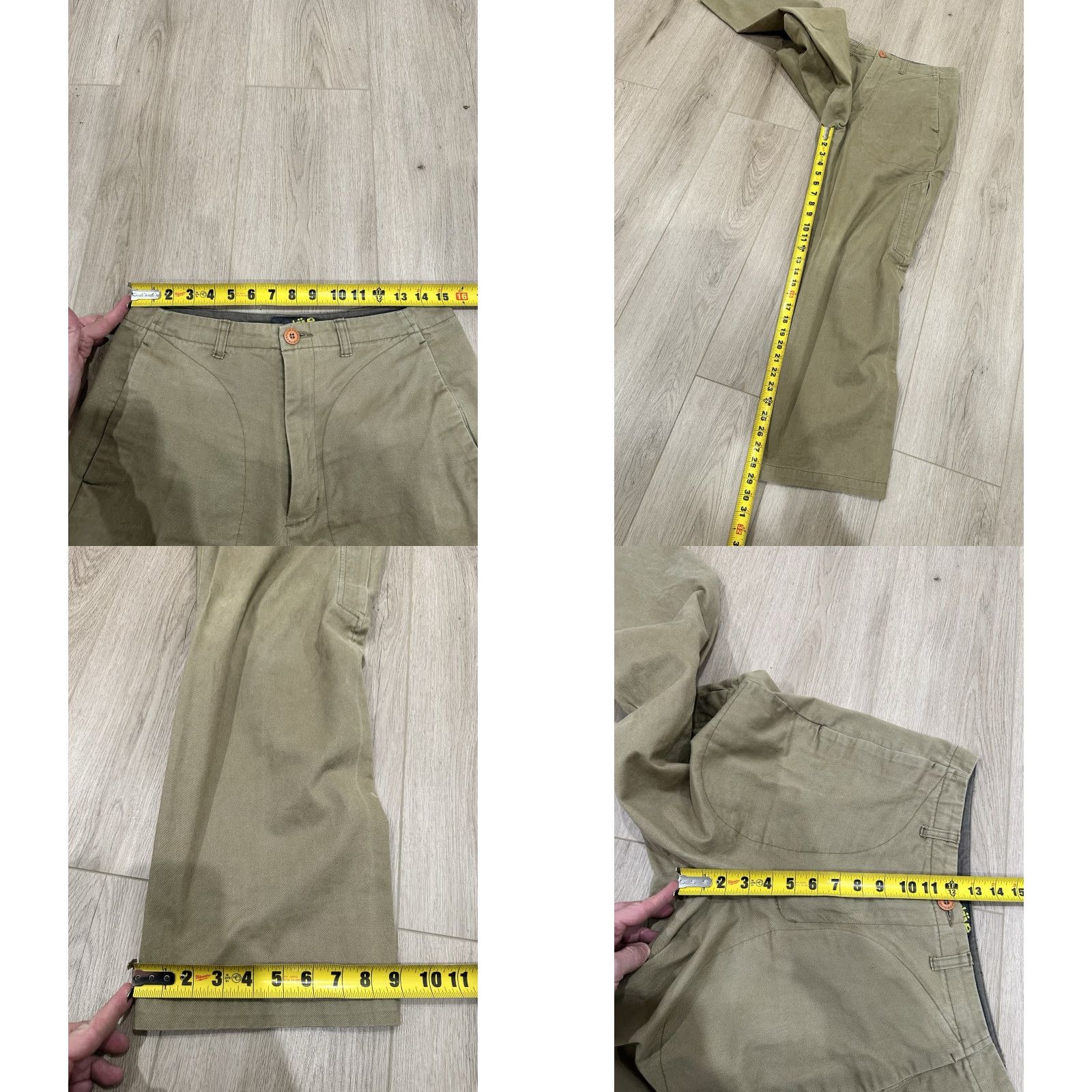 Freshjive Freshjive Mens Cargo Pants Khaki Vintage 1990s 30x29 Beig​e Cargo Pocket Regular Waist 30in Cotton 90s Grunge Pants Mens Size US 30 / EU 46 - 8 Thumbnail