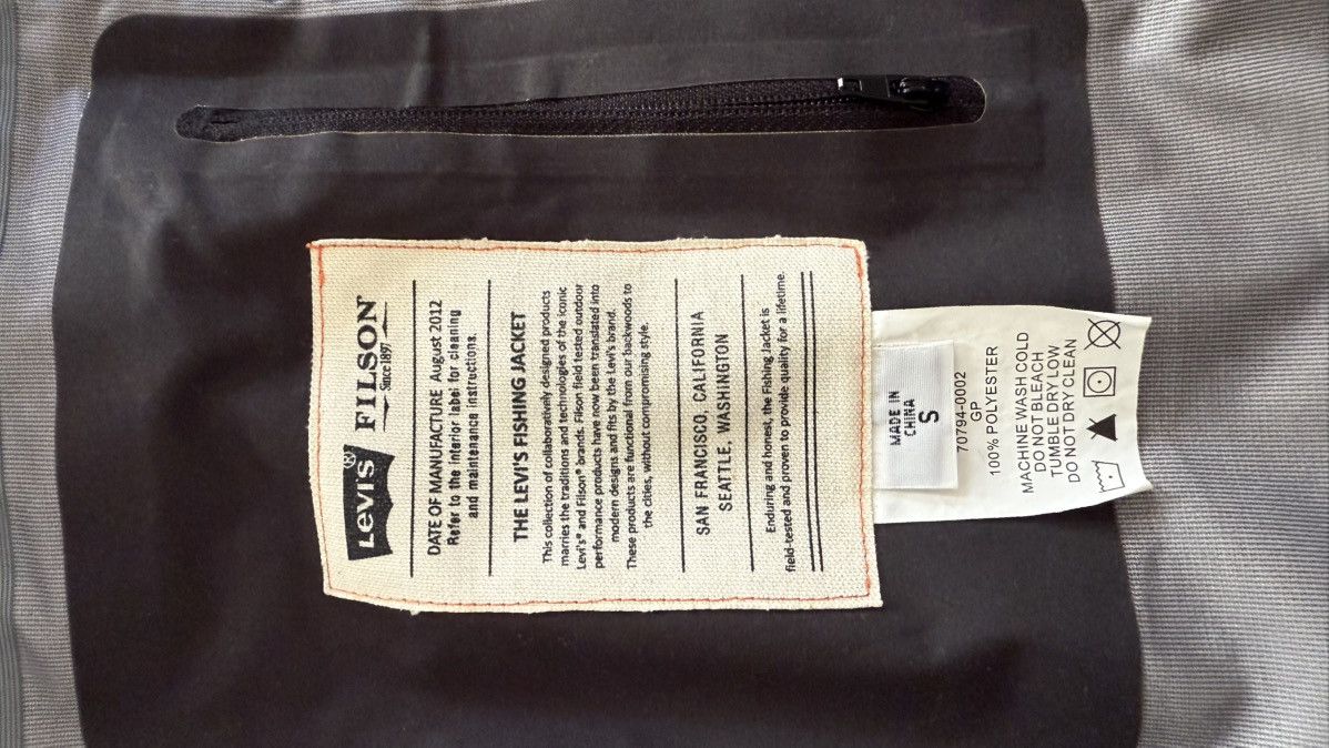 Filson × Levi's Levis x Filson Charcoal Grey Fishing Jacket | Grailed