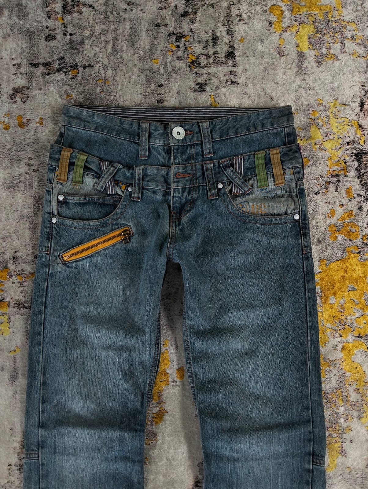 Japanese Brand double focus double waist Jeans Size US 31 - 2 Thumbnail