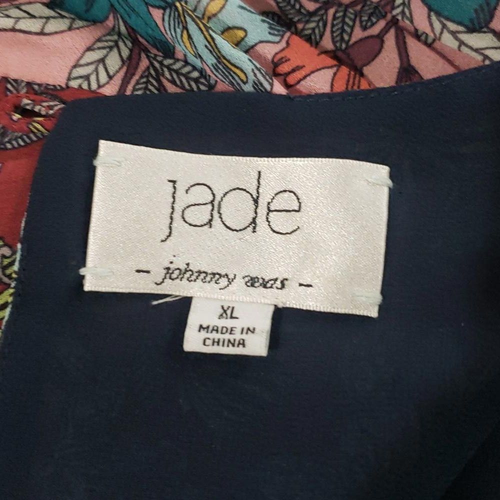 Designer CT1782 Johnny Was-Jade Collection NWOT Floral Lined Dress XL Size XL / US 12-14 / IT 48-50 - 5 Thumbnail